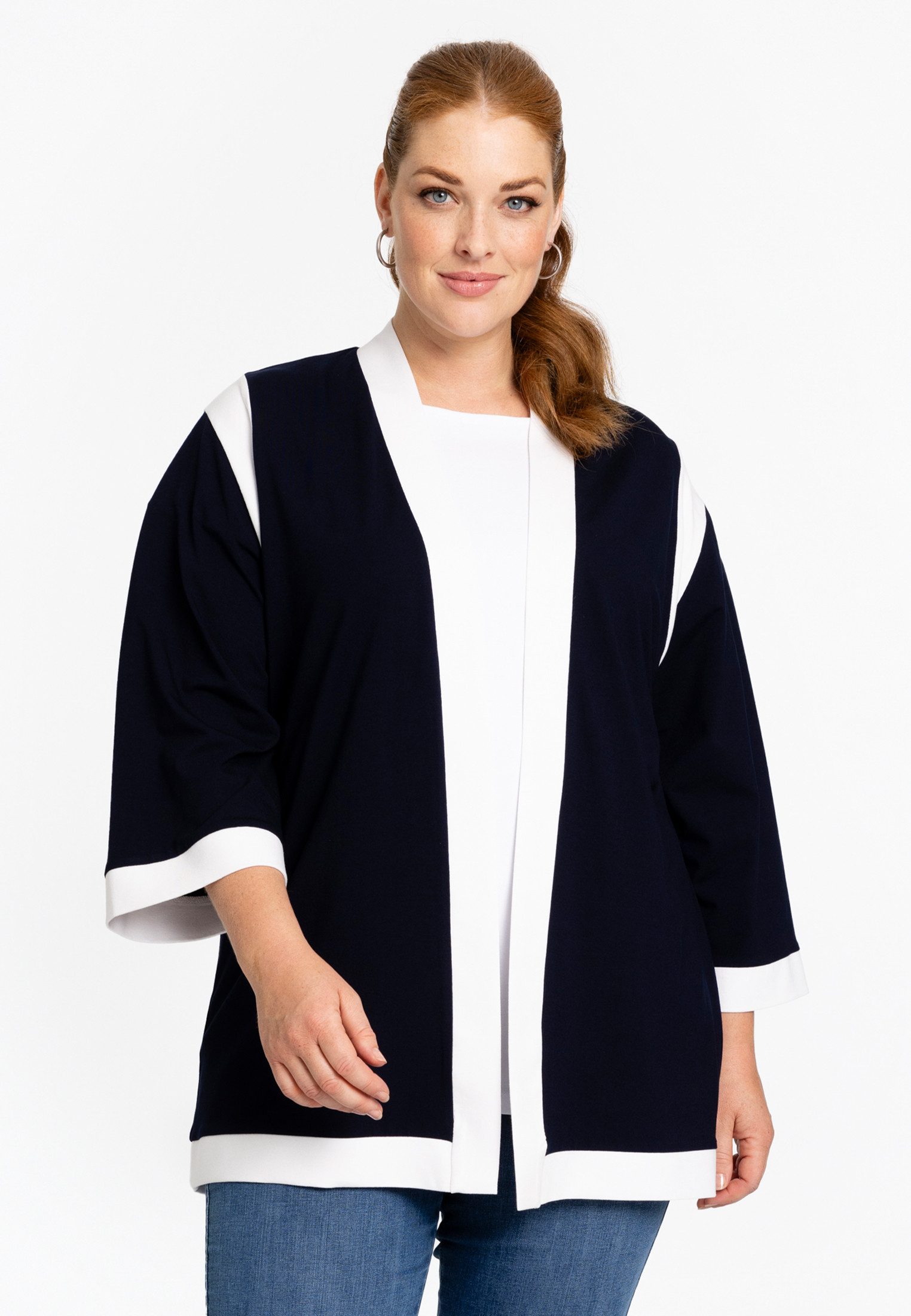 Cardigan Damen Strickjacke mit Druck