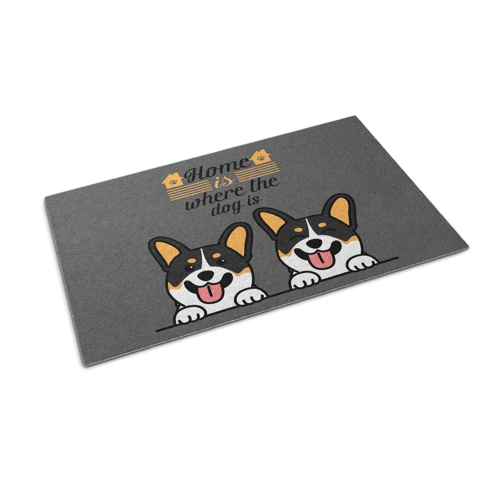 Tulup Fußmatte Rechteckig Schmutzfangmatte Modern Robust Deko 60 cm x 40 cm, Rutschfeste Unterlage