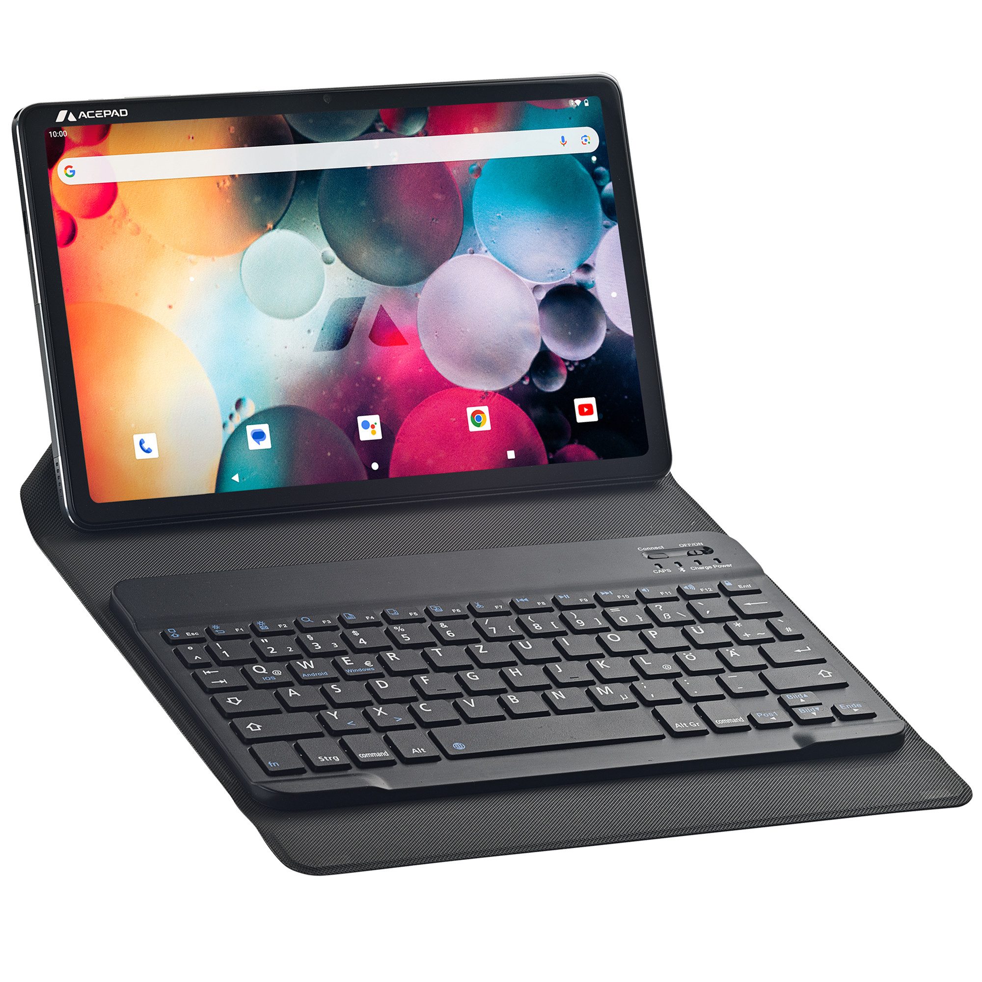 Acepad A170T Tablet (10.4", 256 GB, Android, 4G (LTE), T616 CPU, 10", 2000x1200 2K In-Cell Display, mit BT-Tastatur Flexi)