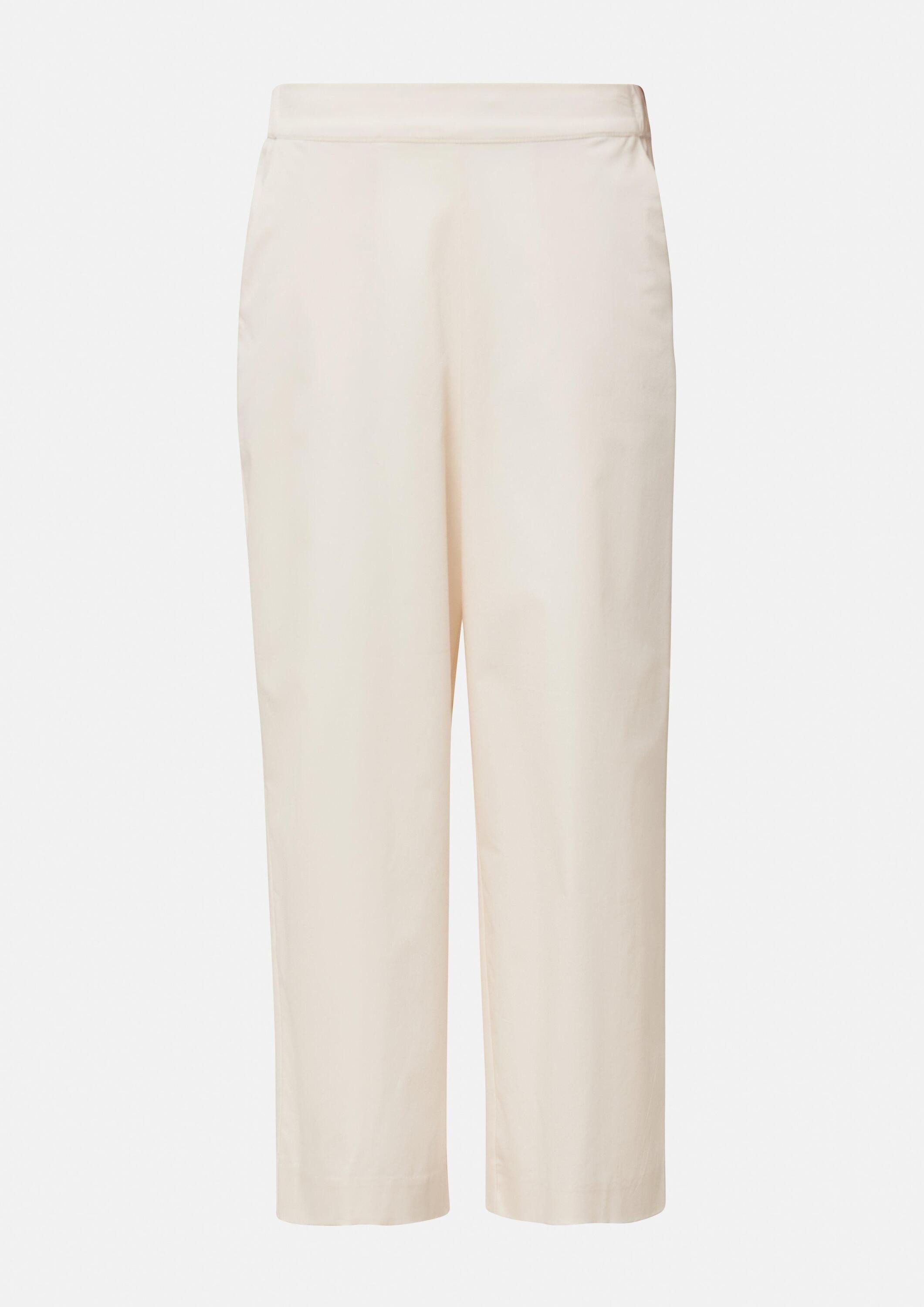 comma Culotte Hose Crop-Hose aus Popeline im Relaxed Fit