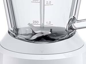 Braun Standmixer PowerBlend 1 JB 1050 WH - 600W, 2 Geschwindigkeiten, 1,5L, 2 Programme, 600 W, Glaskrug, Ice-Crush & Pulsfunktion, spülmaschinenfest – Bild 3 von 5