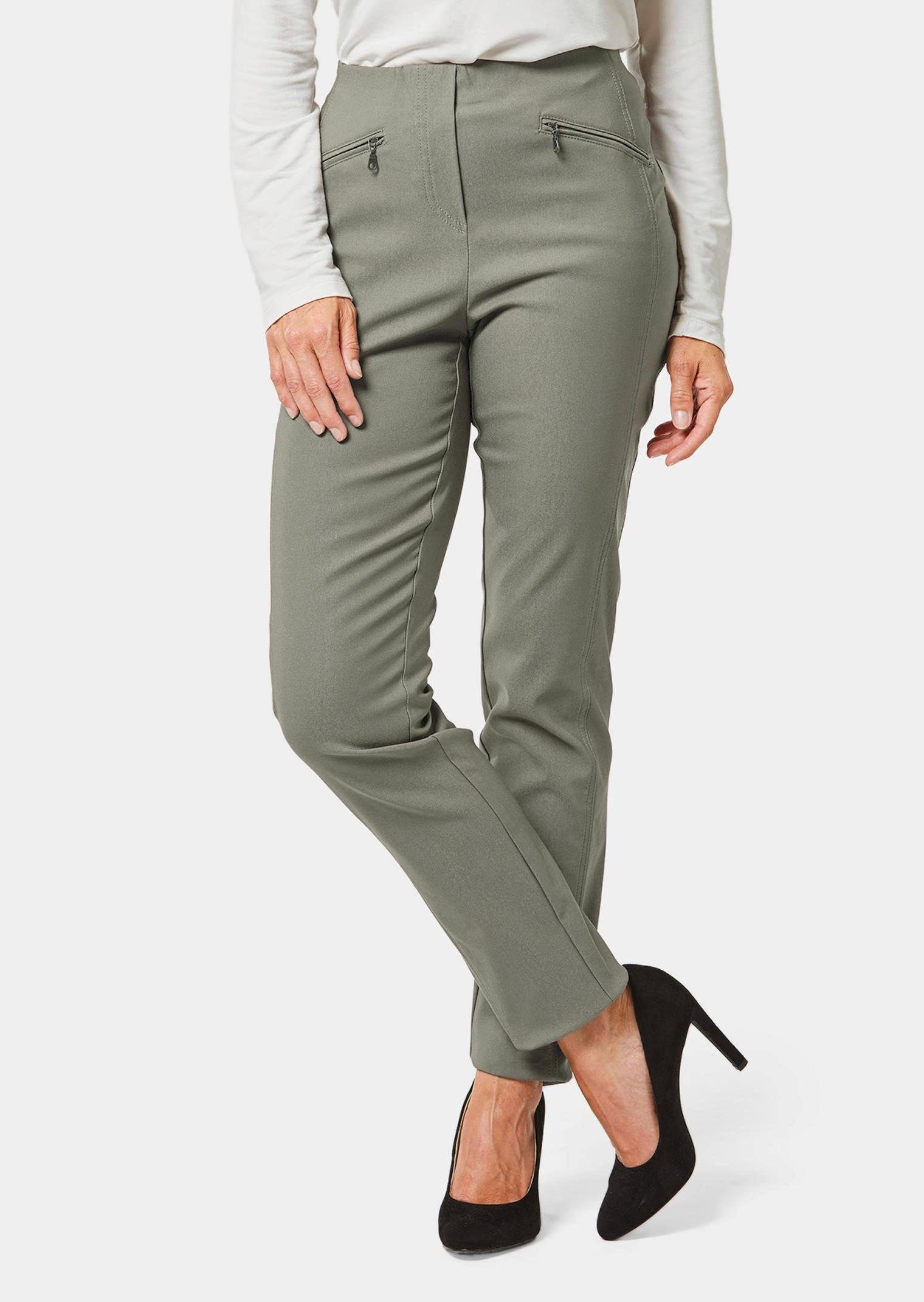 Stoffhose Elegante Stretchhose mit Schlupfbund