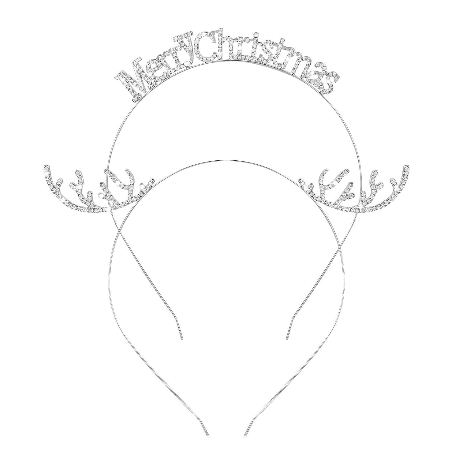 2-tlg. Frauen Weihnachtsstirnbänder 2-tlg Haarclip Mädchen, aikidio für Haarclip