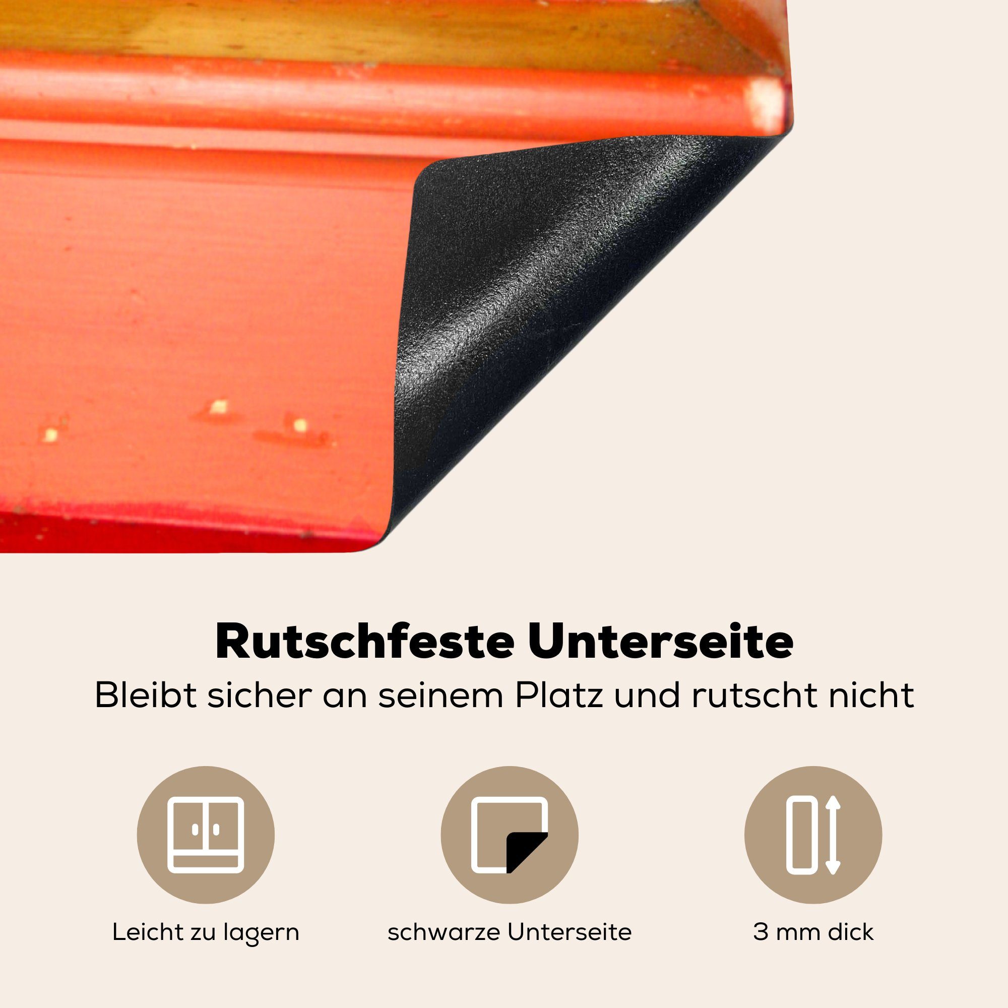 Treppe Herdblende-/Abdeckplatte Regenbogens, in Ceranfeldabdeckung, Arbeitsplatte für den küche Vinyl, des tlg), 78x78 Farben MuchoWow (1 cm,