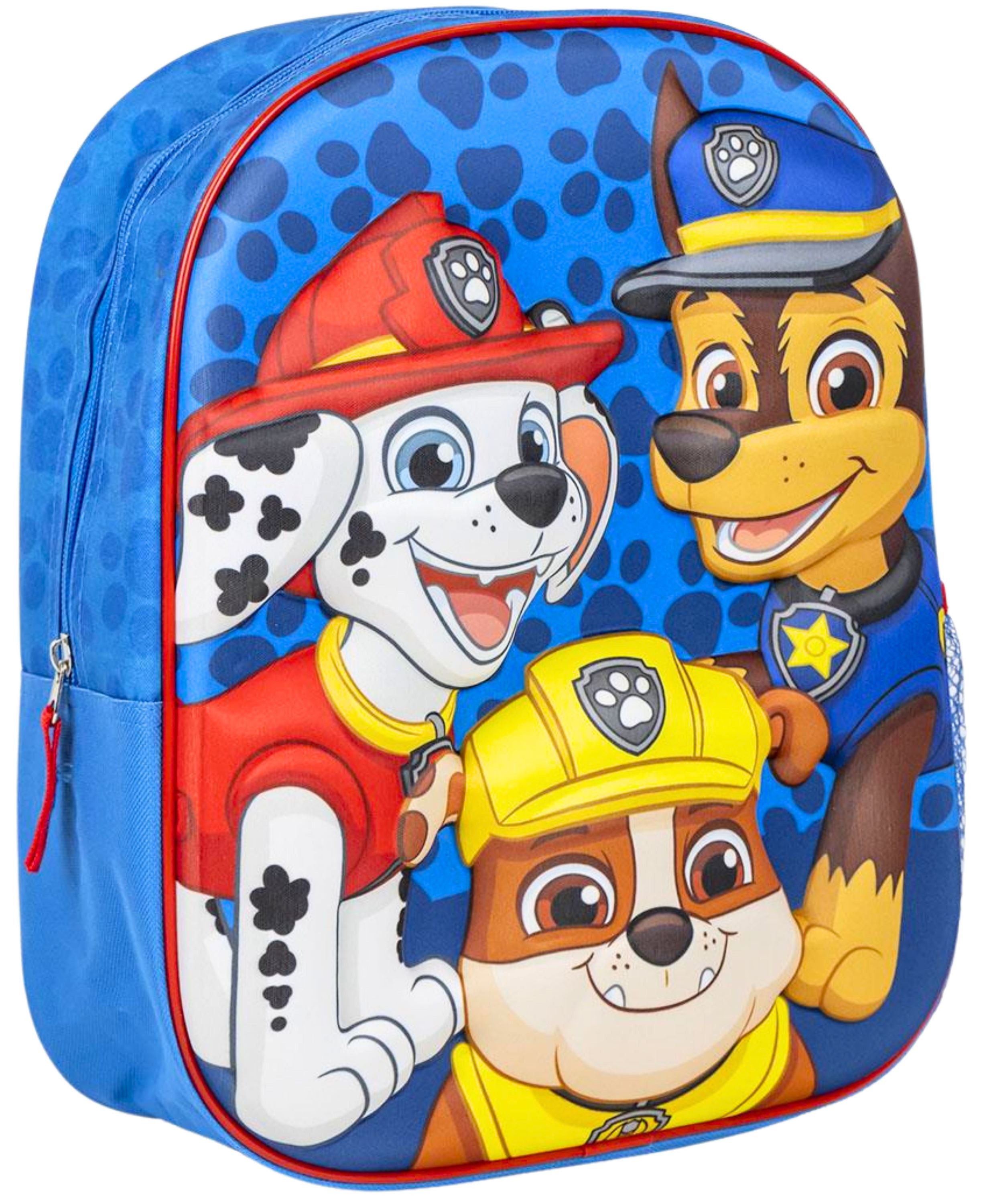 PAW PATROL Kindergartentasche Chase, Marshall, Rubble, 3D Kinderrucksack 31 cm