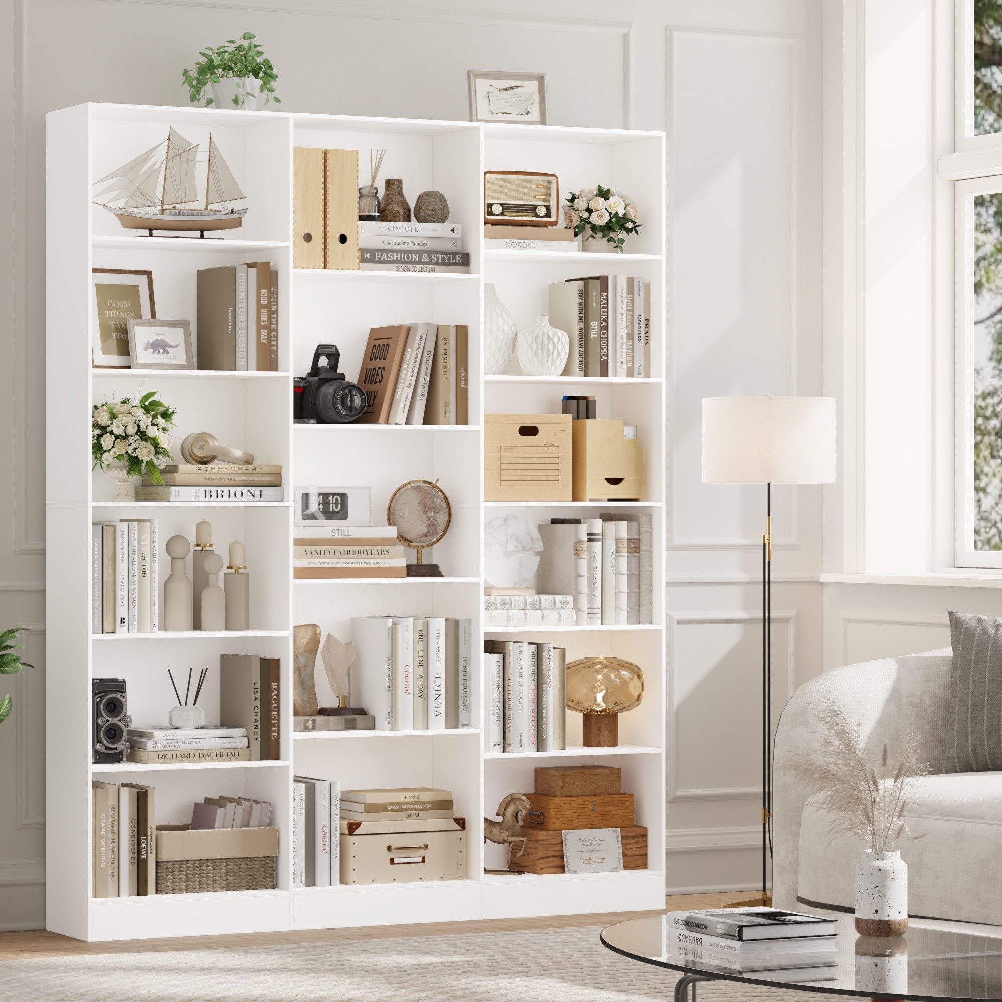 Homfa Bücherregal 188cm Standregal Büroregal Bücherschrank, günstig online kaufen