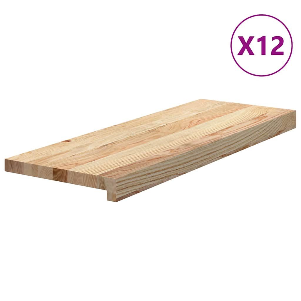 vidaXL Stufenmatte Treppenstufen 12 Stk. Unbehandelt günstig online kaufen