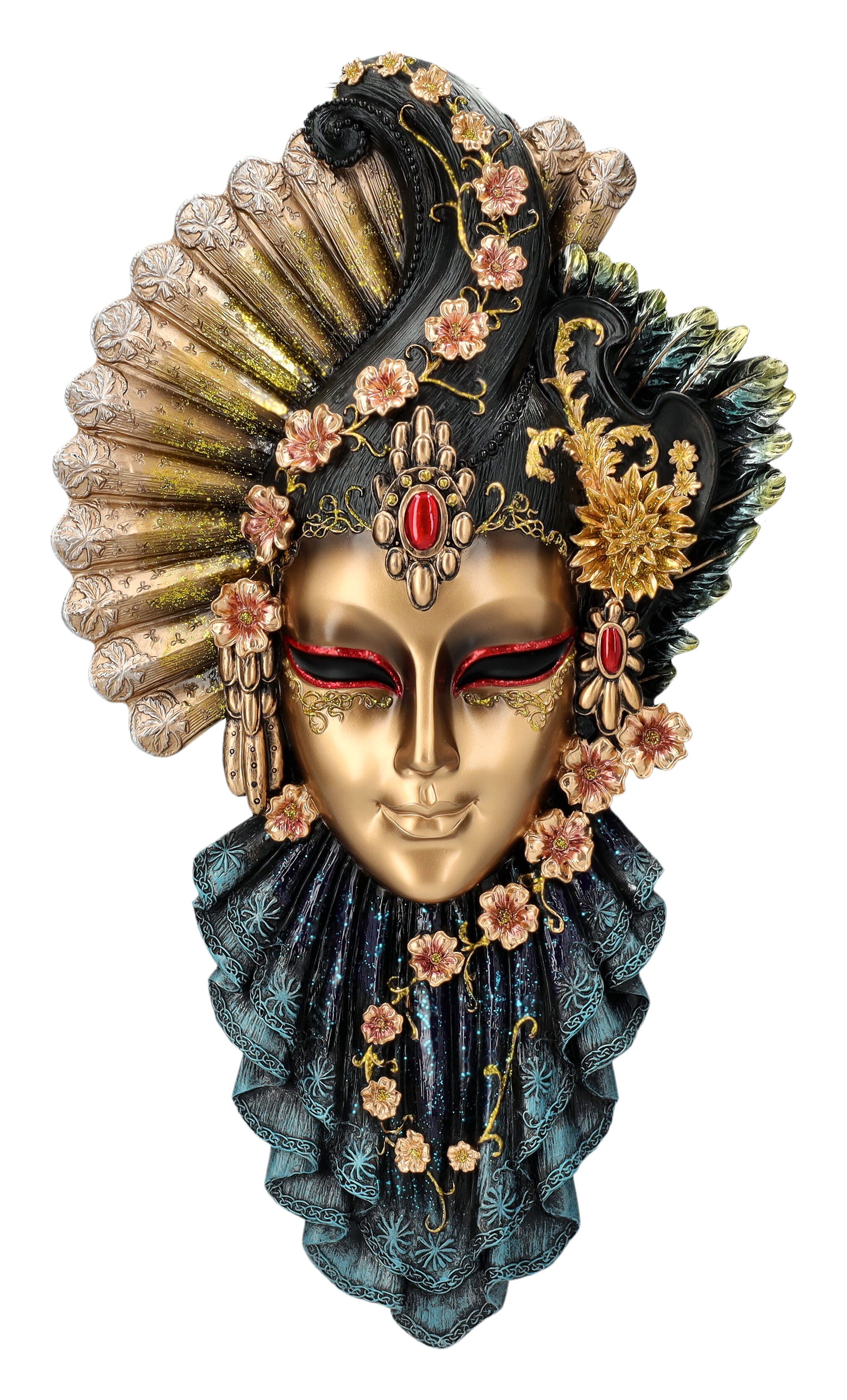 Wanddekoobjekt Venezianische Maske - Charm Flower bunt - Veronese - Wanddekoration