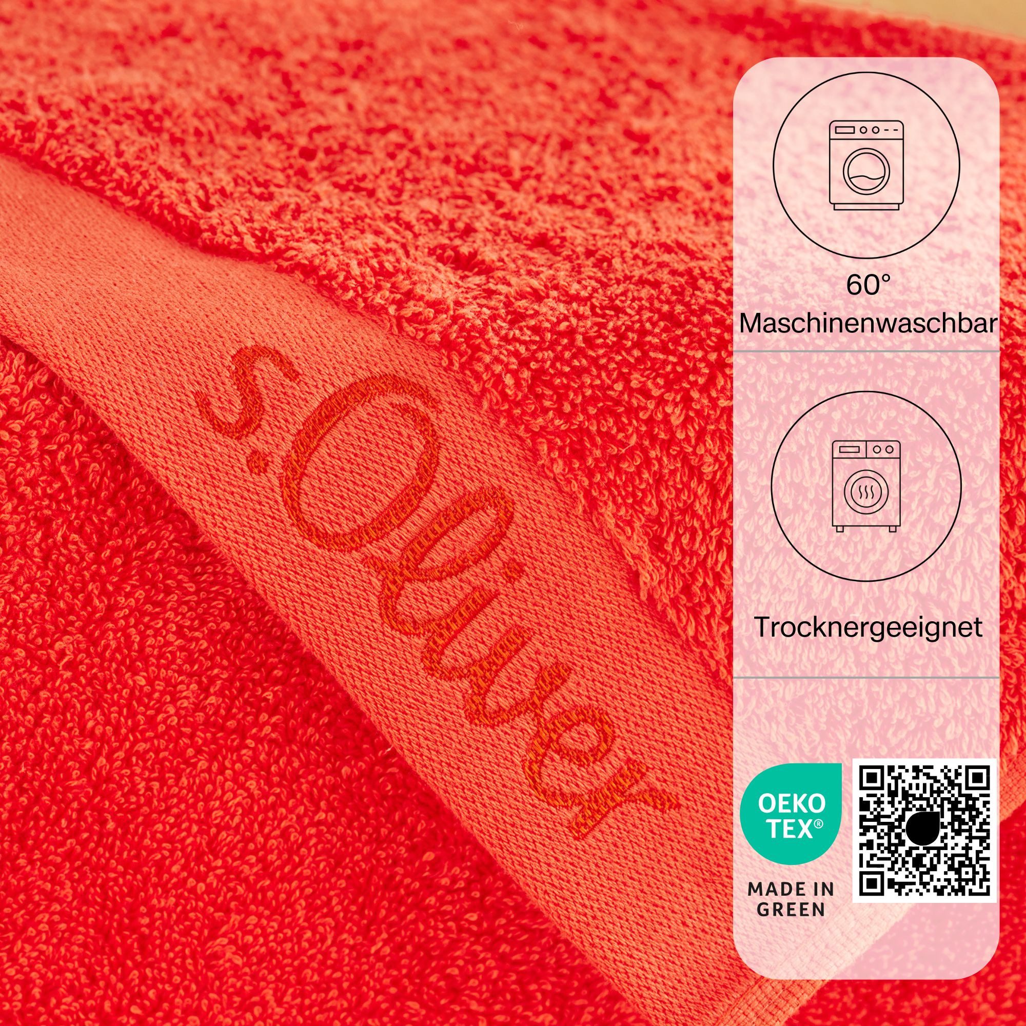 s.Oliver Gästehandtuch s.Oliver, Premium Qualität, 600 gr/m², auch als Sets erhältlich, Walkfrottier (1-St), große Farbauswahl, auch als Duschtuch, Waschhandschuh, Handtuch