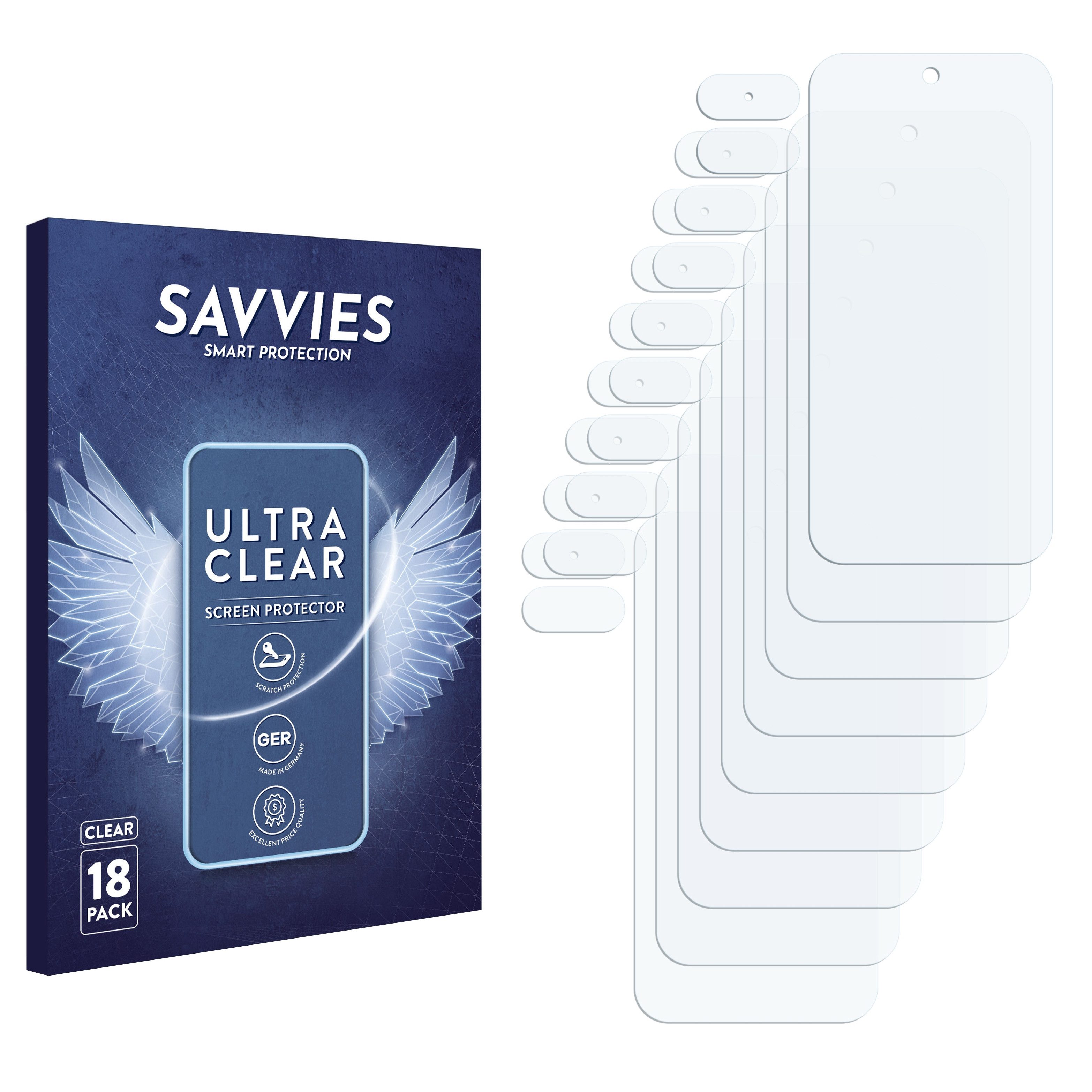 Savvies Displayschutzfolie Schutzfolie für Google Pixel 10 Pro Fold (Display+Kamera), 18 Stück, Displayschutz Schutz Folie Klar Transparent