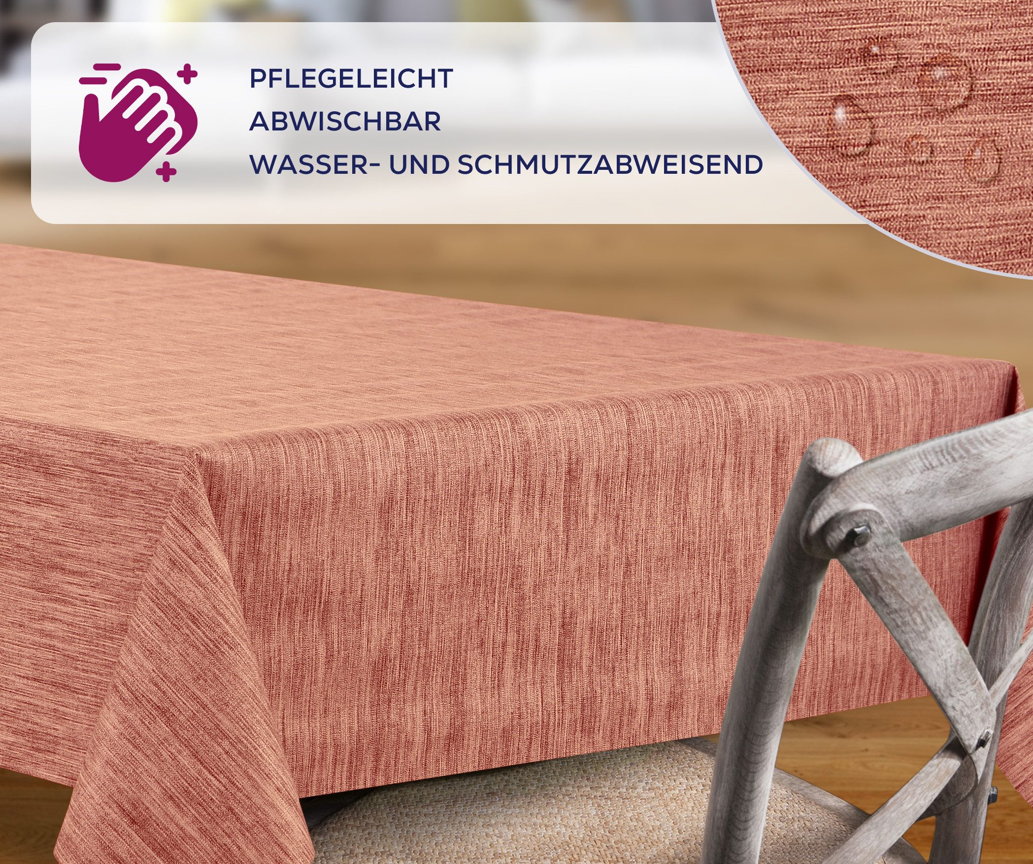 Beautex Tischdecke Wachstuchtischdecke rund oval eckig, Georginias Wachstuc günstig online kaufen