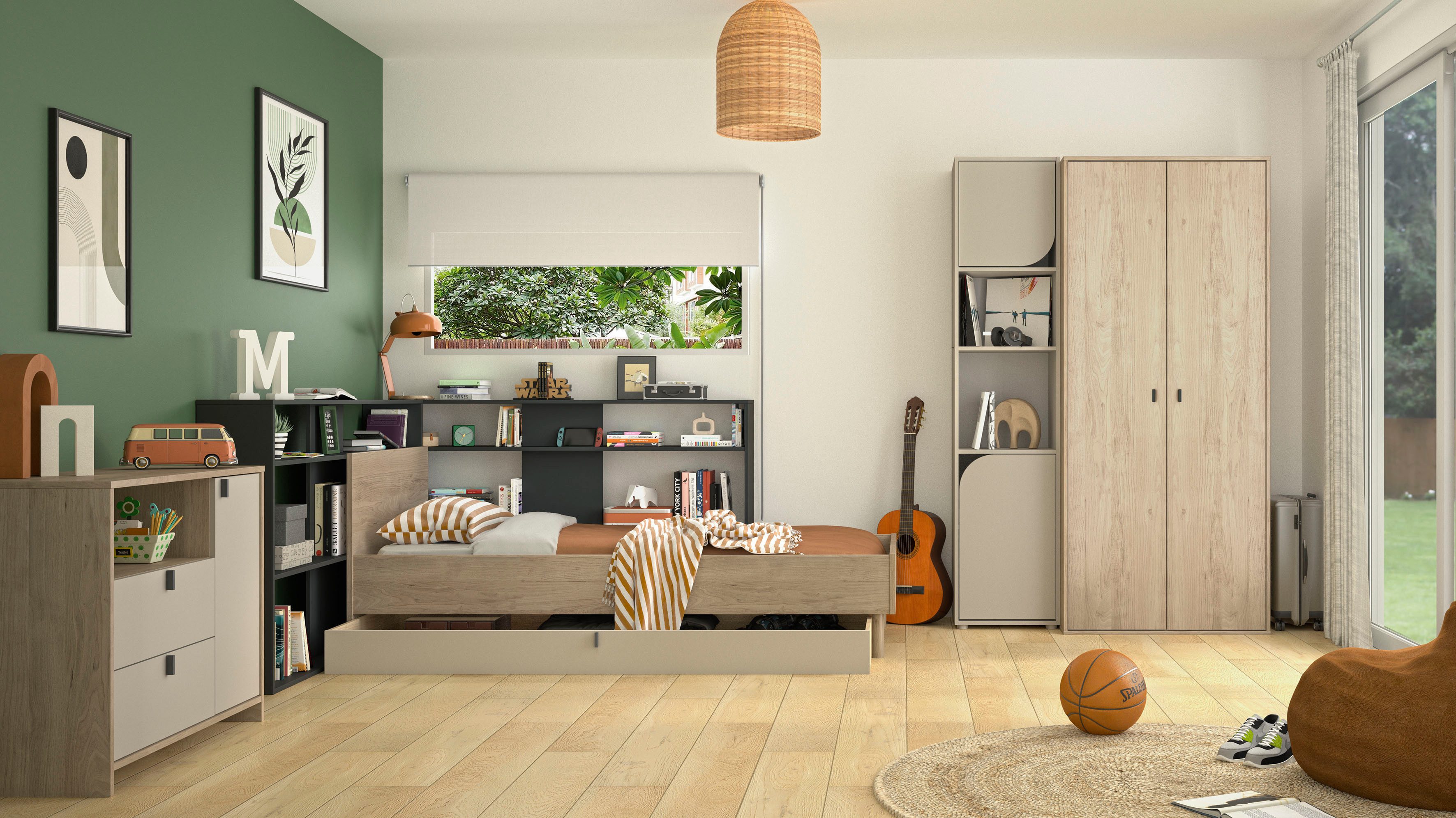 Gami Kleiderschrank 2-türiges Bücherregal Ein sehr günstig online kaufen