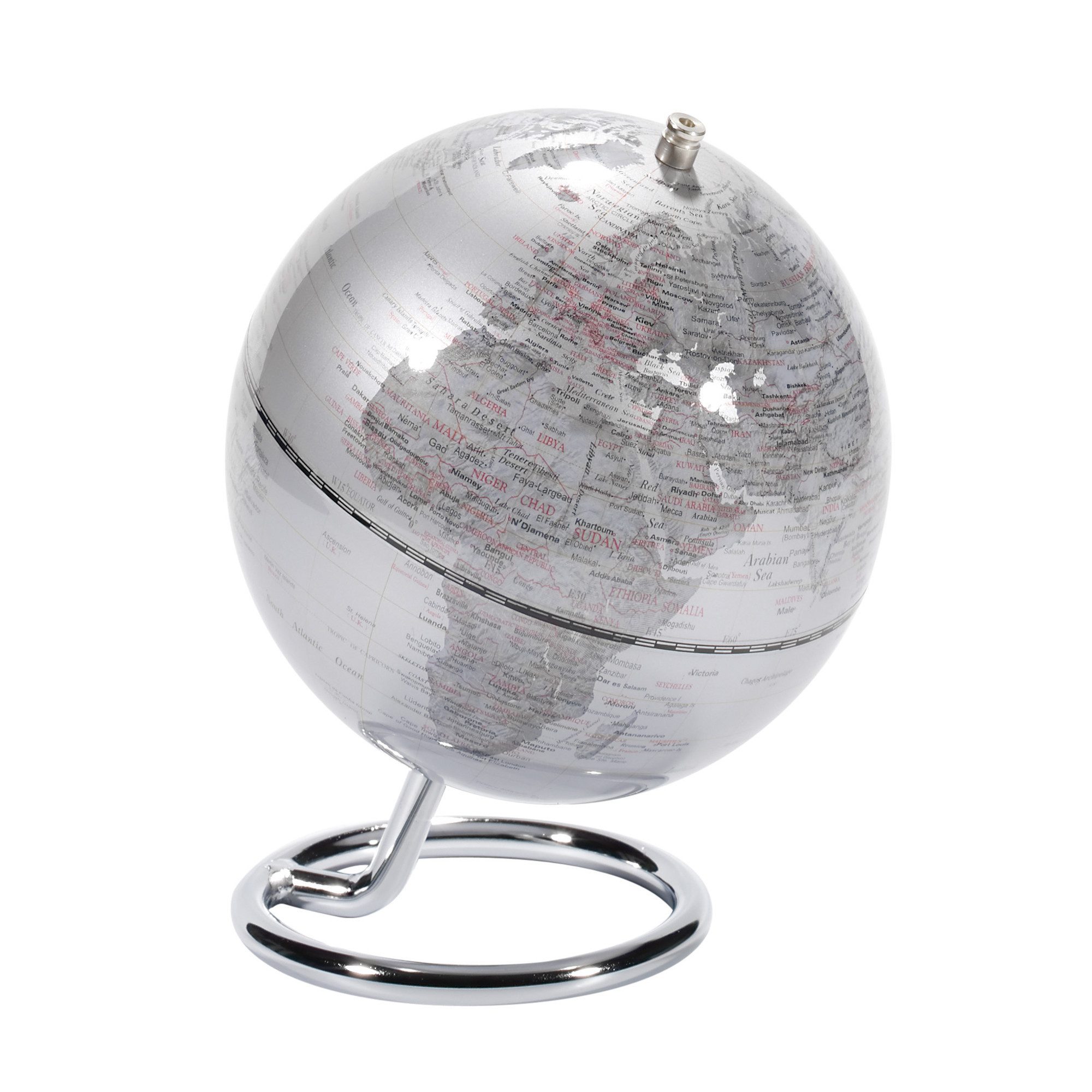 TROIKA Globus TROIKA Mini-Globus Galilei Silver 13cm