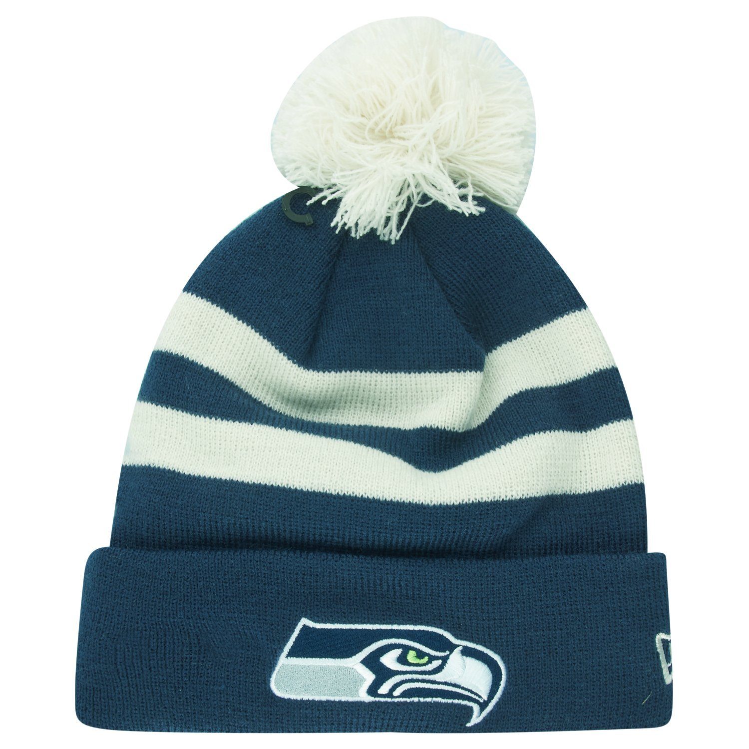 New Era Seattle NFL Beanie Bommel Fleecemütze Seahawks