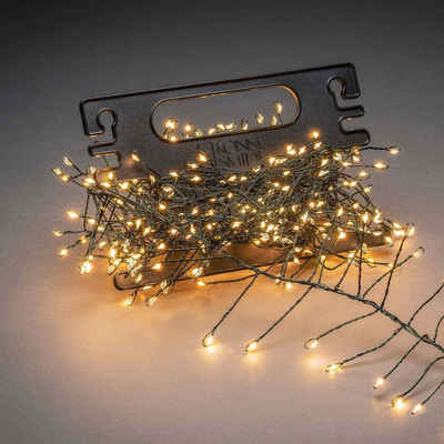 KONSTSMIDE LED-Lichterkette Weihnachtsdeko aussen, 400-flammig, Micro LED Büschellichterkette Cluster, mit Aufroller