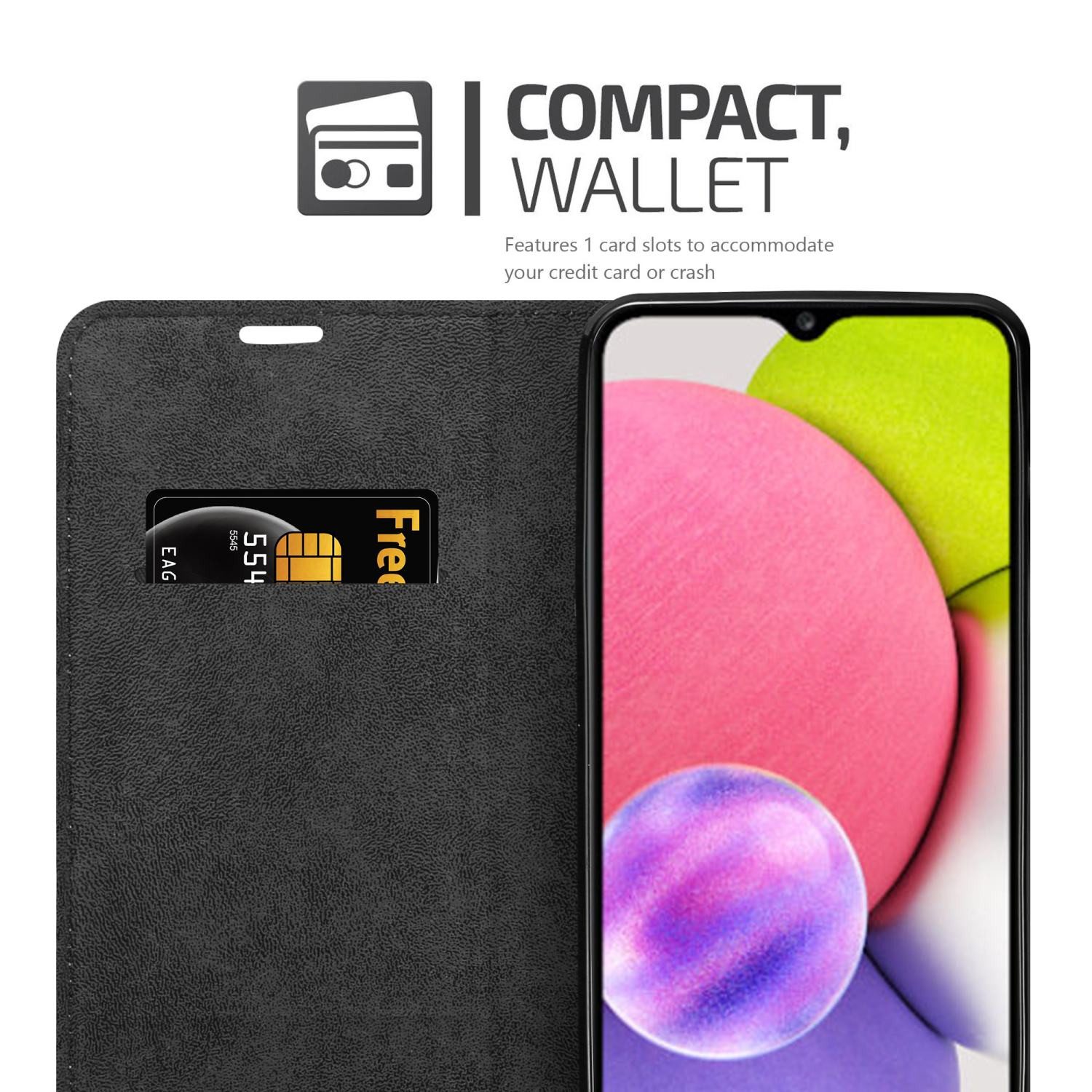 Cadorabo Handyhülle für Samsung Galaxy A03s Hülle Samsung Galaxy A03s, Hülle Schutzhülle mit Standfunktion, Magnetverschluss und Kartenfach