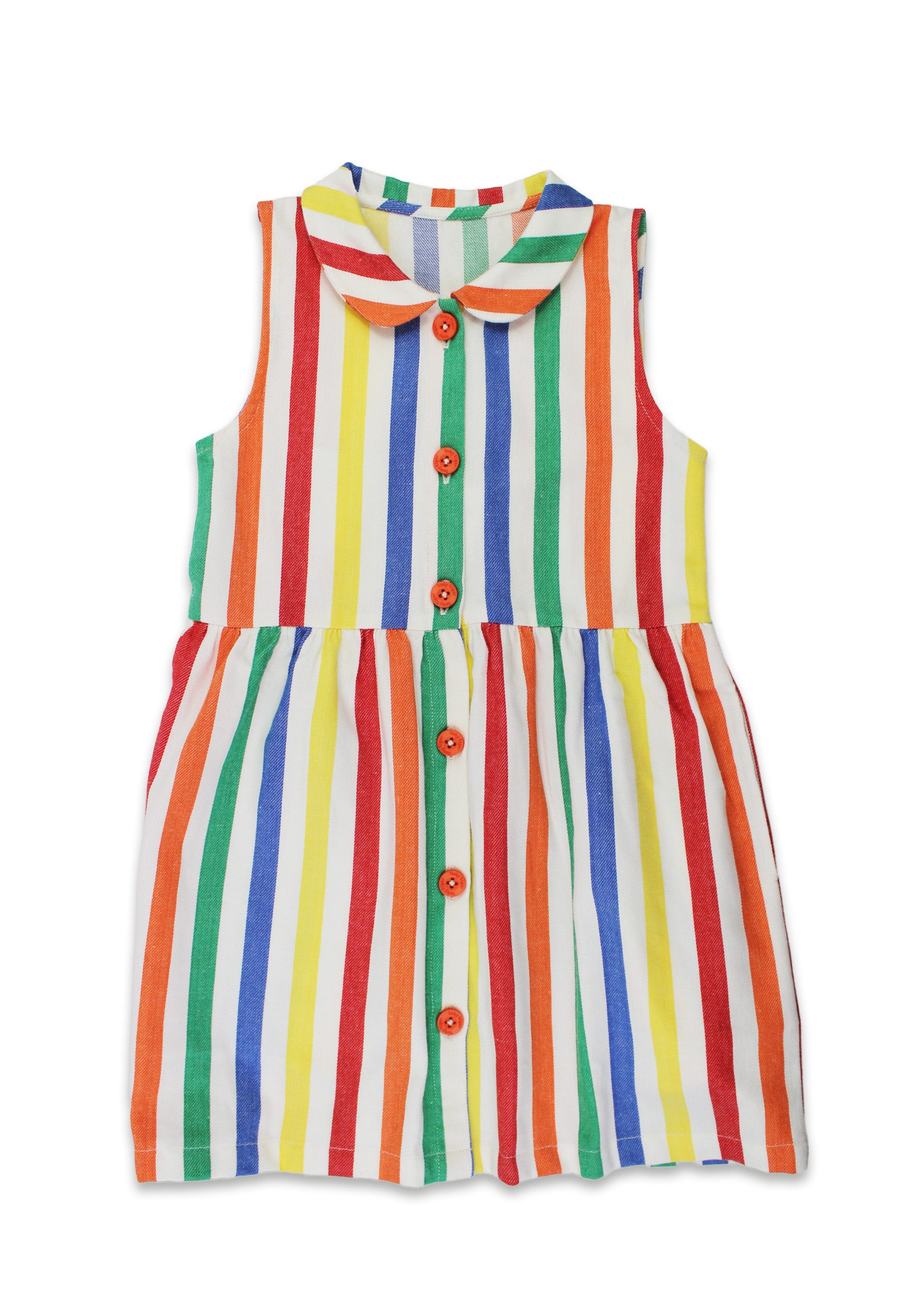 Shirtkleid Kleid mit bunten Streifen