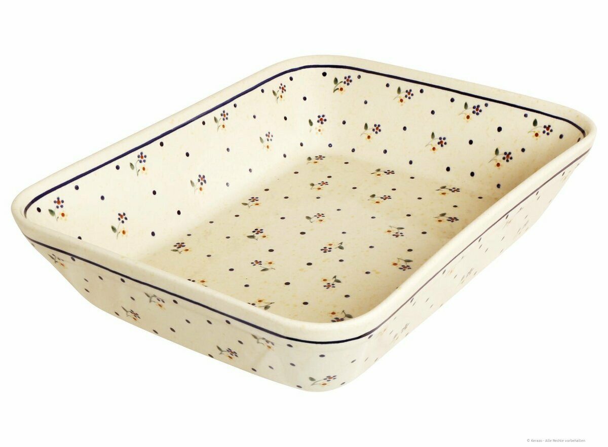 Bunzlauer Keramik Auflaufform Bunzlauer Keramik XXL 3,4L Auflaufform Backform 32x25,5x7cm Dekor 111, Keramik