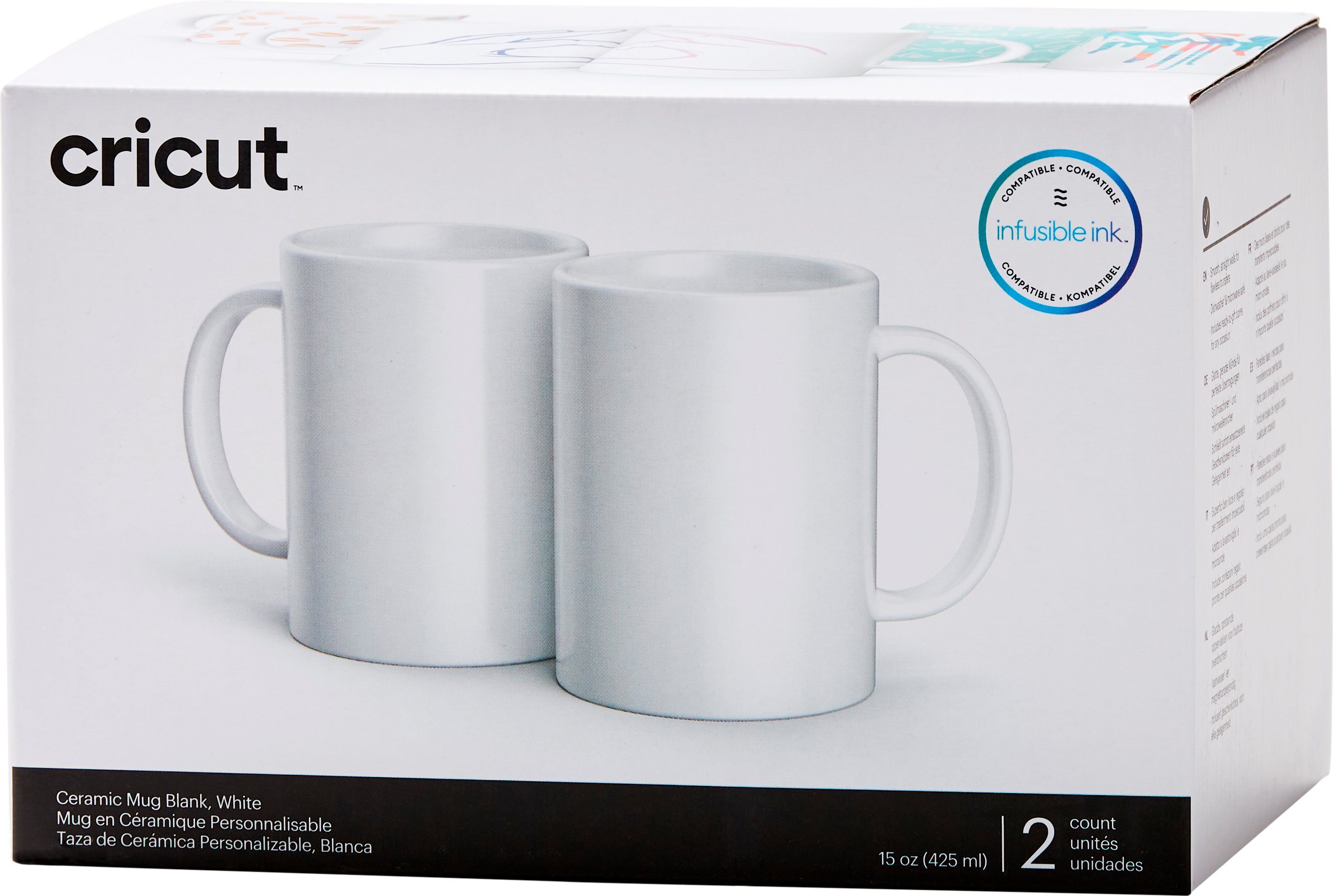 Cricut Tasse Tassen Mug White, Keramik, 425 ml 2 Stück