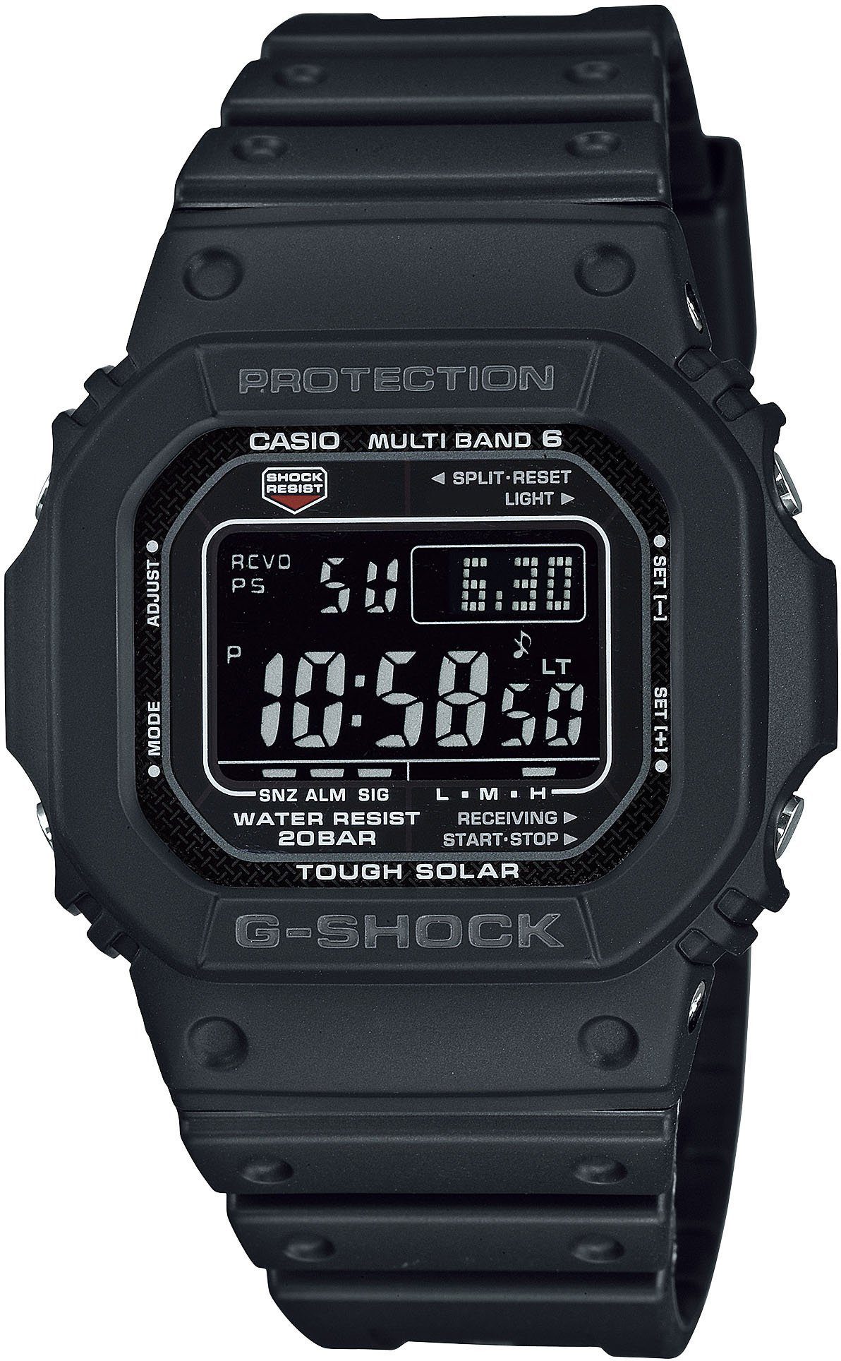 CASIO G-SHOCK Funkchronograph GW-M5610U-1BER, Solaruhr, Armbanduhr, Herrenuhr, digital, retro,bis 20 bar wasserdicht