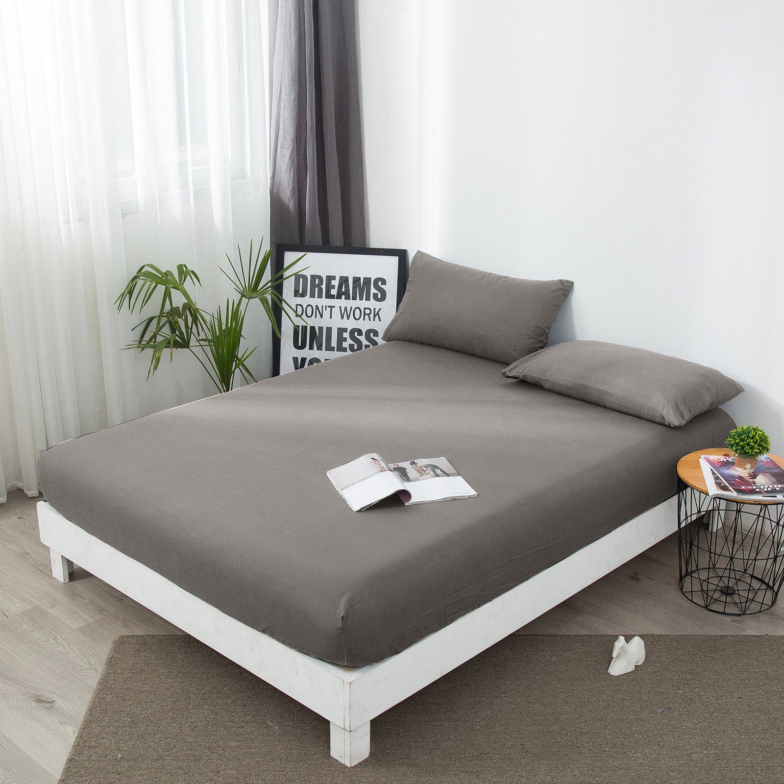 Rosnek Spannbettlaken Wasserdicht, atmungsaktiv, mit Clip, günstig online kaufen