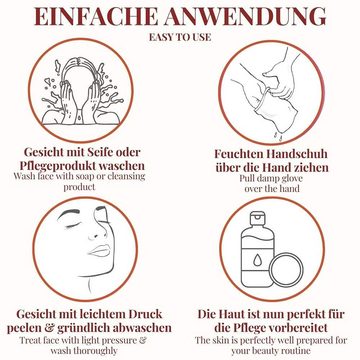 Carenesse Gesichtspeeling Peeling-Handschuh Sensitive Gesichtspeeling face scrub Ökotest "GUT", Gesichtspeeling porentief natürlich und effektiv