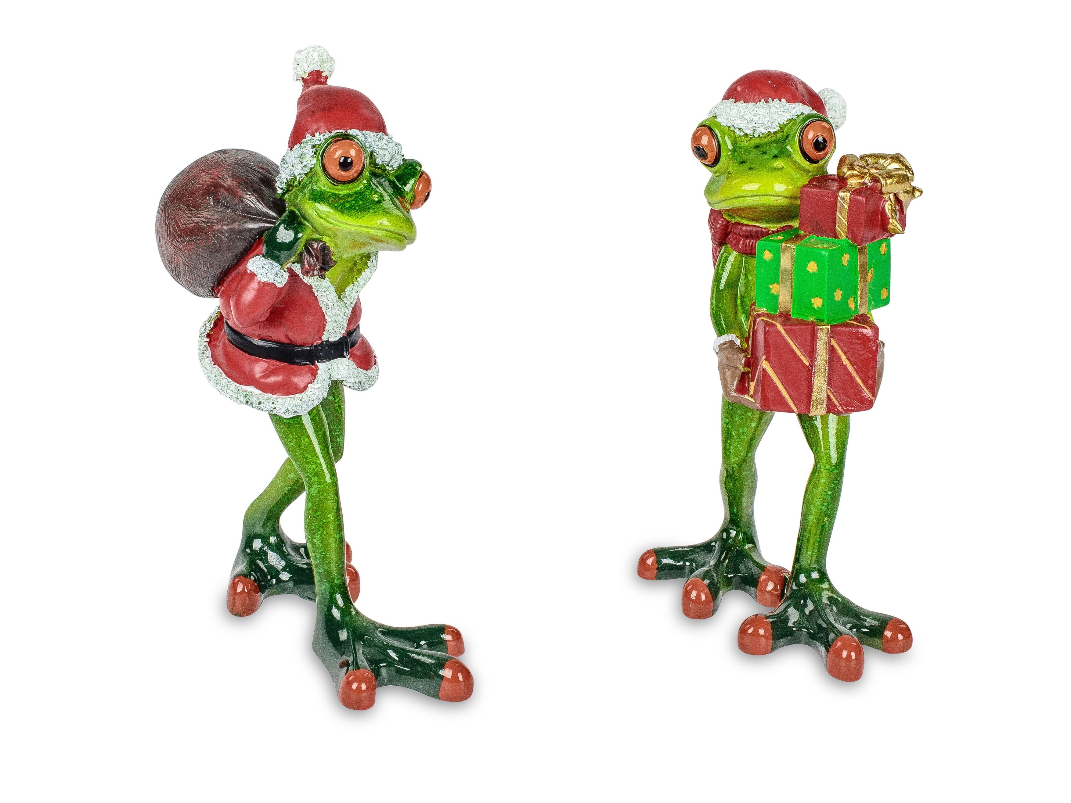 formano Dekofigur 2er Set Lustige Frösche Weihnachten 15m Figur Weihnachtsm günstig online kaufen