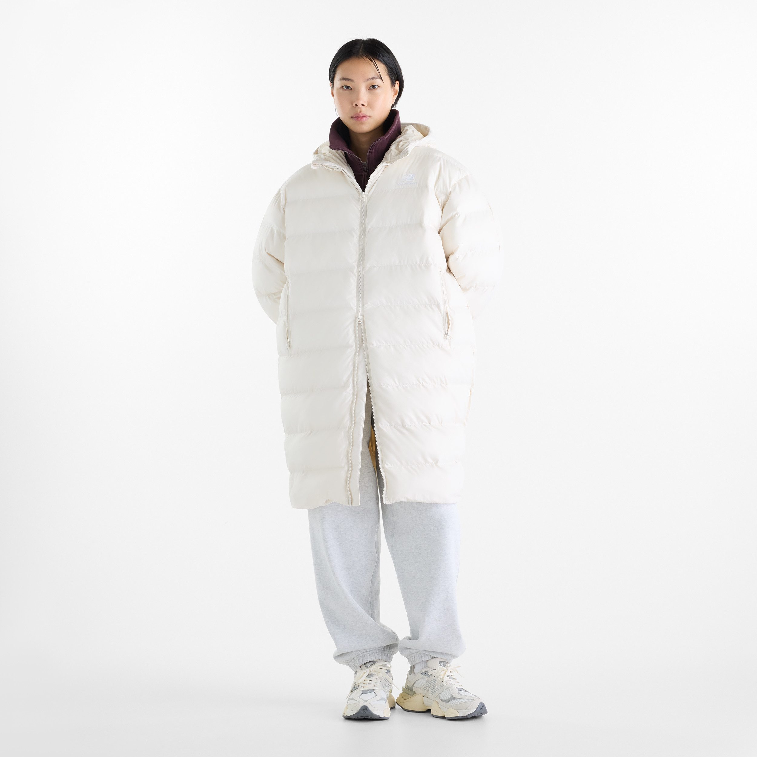 New Balance Steppjacke BOSTON LONG PUFFER JACKET mit markantem Steppdesign, für Sportmode und Freizeit geeignet