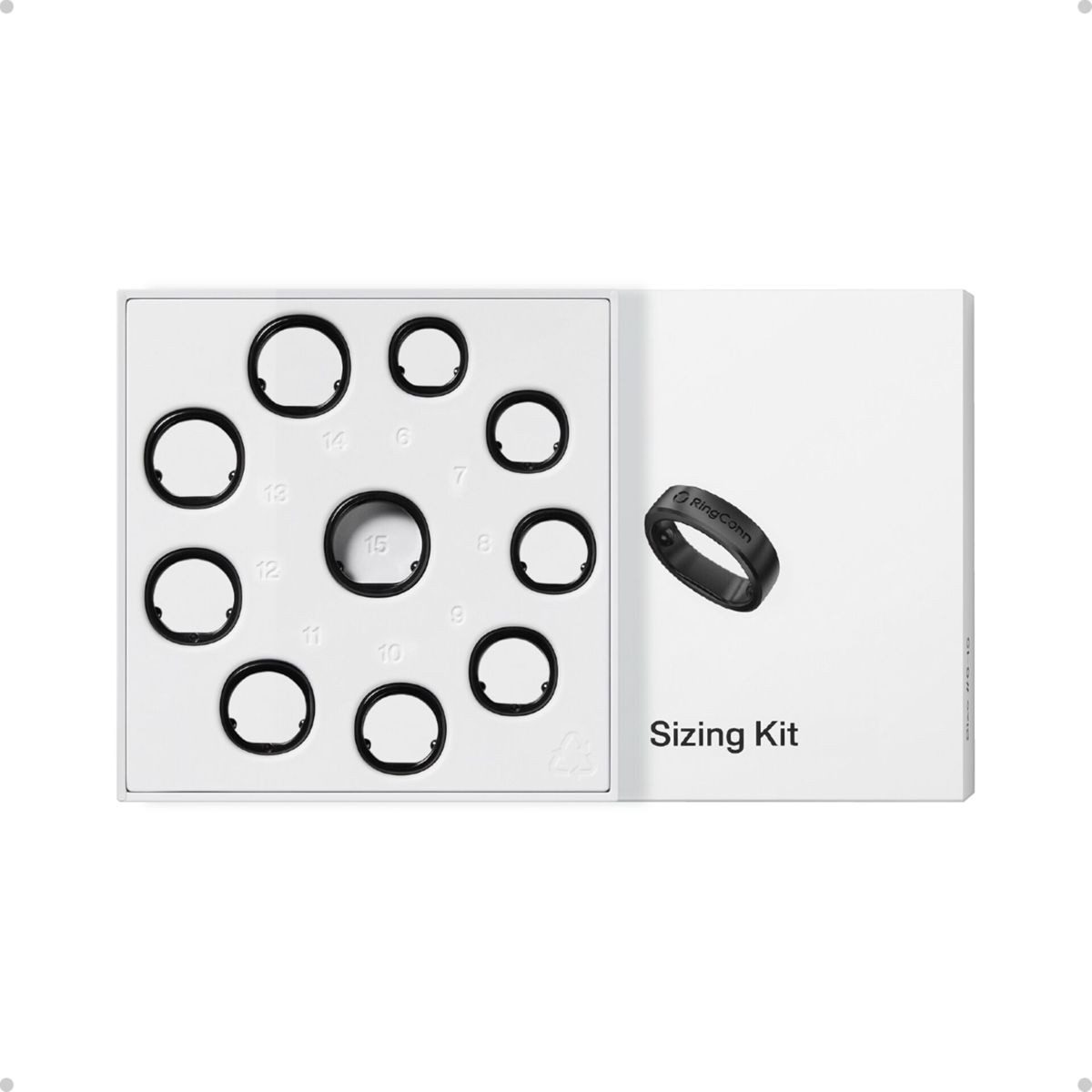 RingConn Activity Tracker Gen3 Sizing Kit, vor der Ringbestellung die Größe ermitteln (10-tlg., 10 maßstabsgetreue Ringe in den Größen 6 bis 15), Teste die Größe an deinem bevorzugten Finger