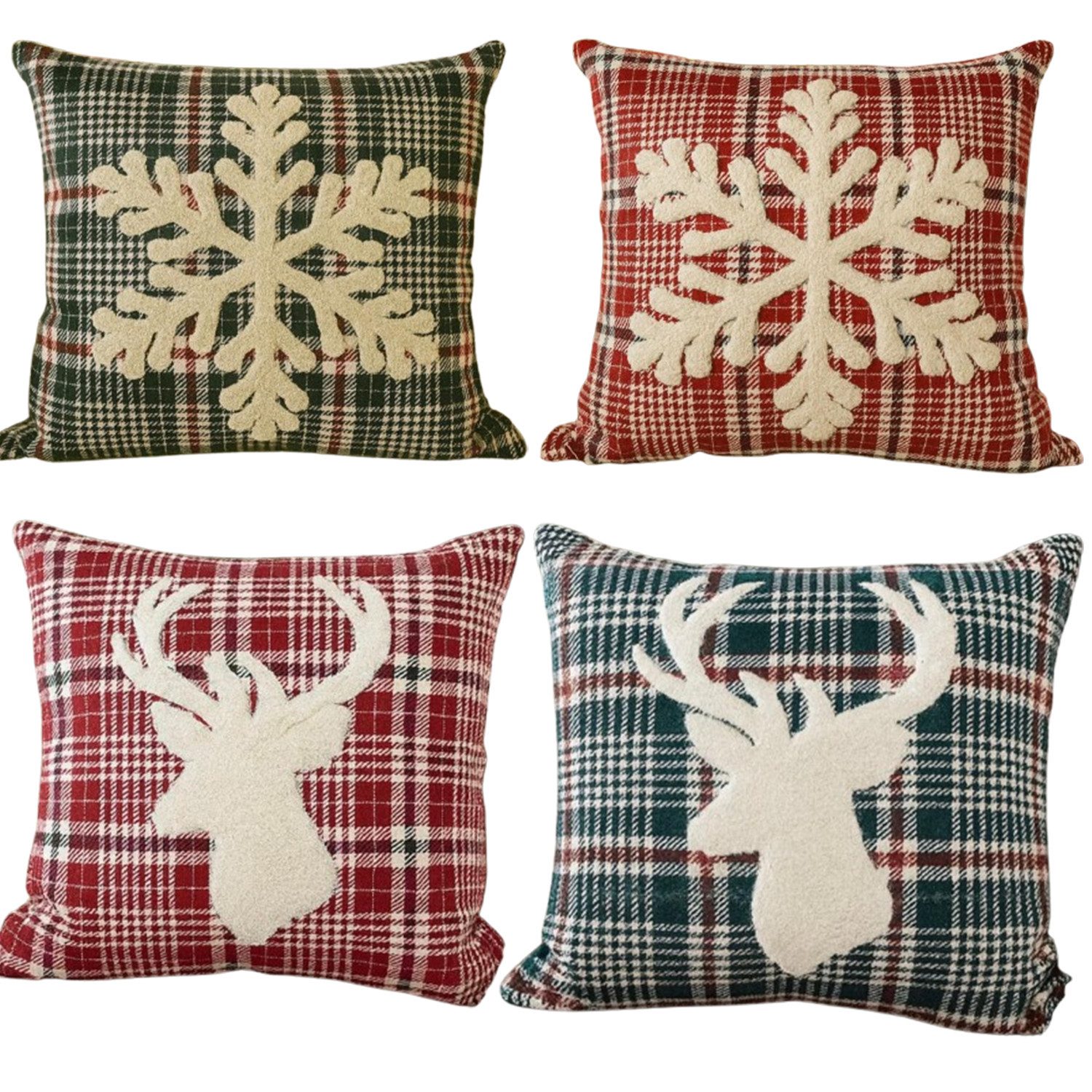 inovesis Kissenbezüge Weihnachts Kissenbezüge aus Leinen, Festliche Dekokis günstig online kaufen