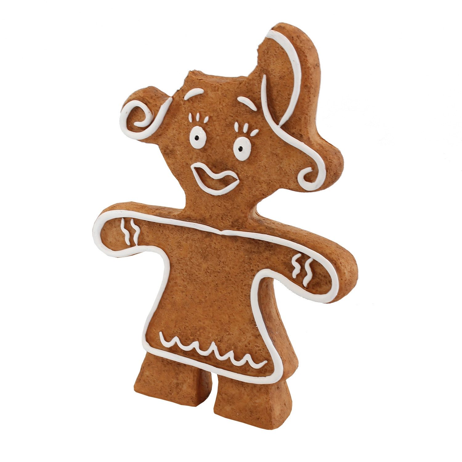 colourliving Weihnachtsfigur Lebkuchenfiguren mit Biss – Humorvolle Weihnachtstischdeko 4 Varianten, witzige Weihnachtsdekoration