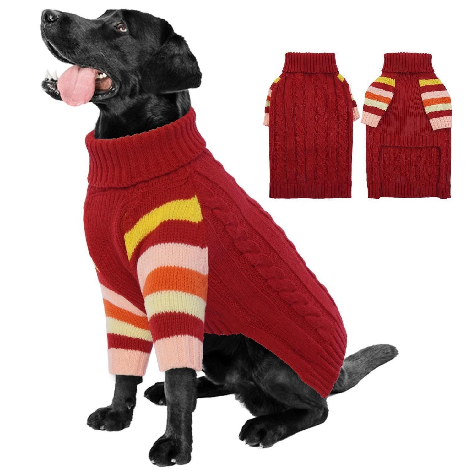 LuxusKollektion Hundepullover Hundepullover Winter Rot XXXL