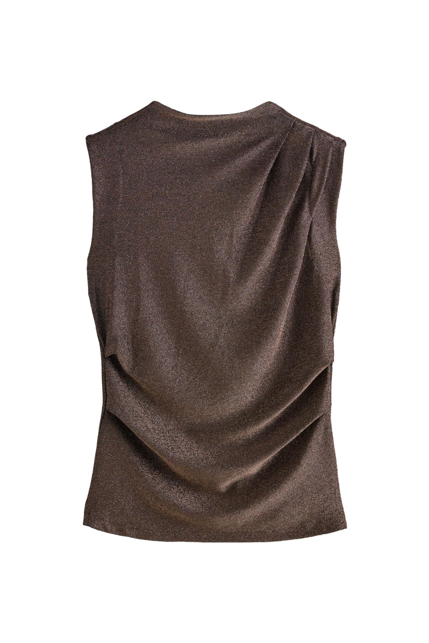 Next Blusentop Hochgeschlossenes, ärmelloses Jacquard-Oberteil (1-tlg) günstig online kaufen