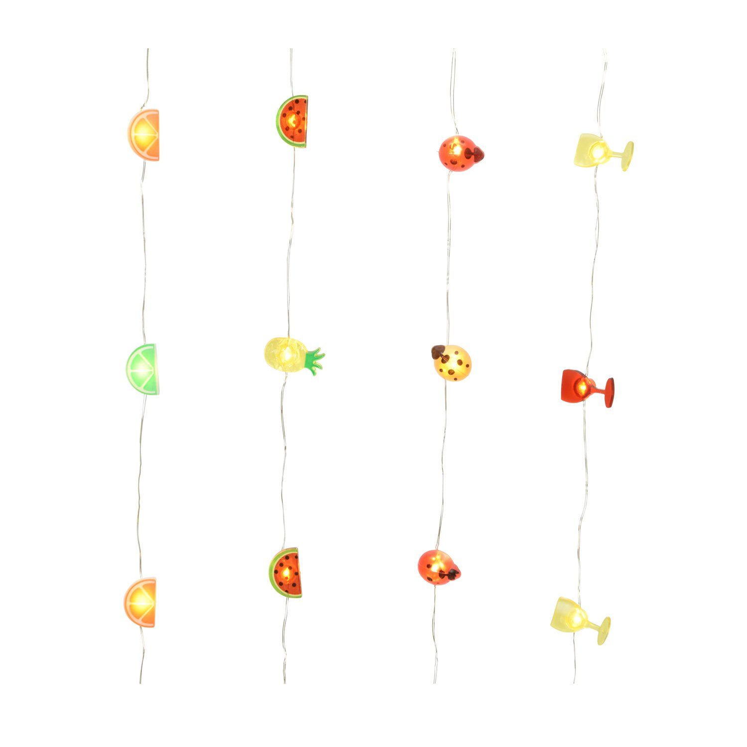 MARELIDA LED-Lichterkette LED Draht für Flaschen Korken Flaschenlicht Früchte Ananas Melonen, 8-flammig