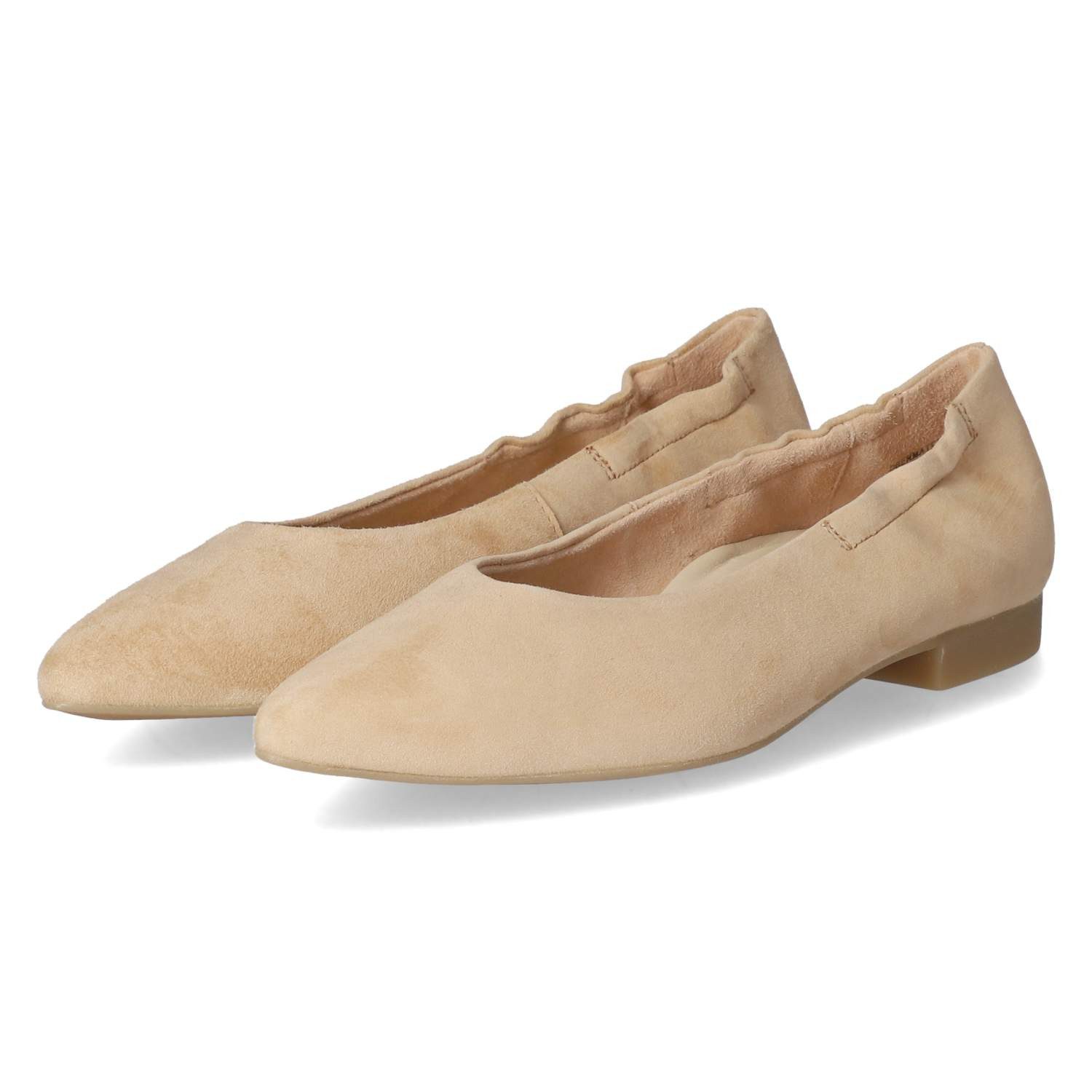 Paul Green Paul Green 1224-029 Damen Rauleder beige Ballerina