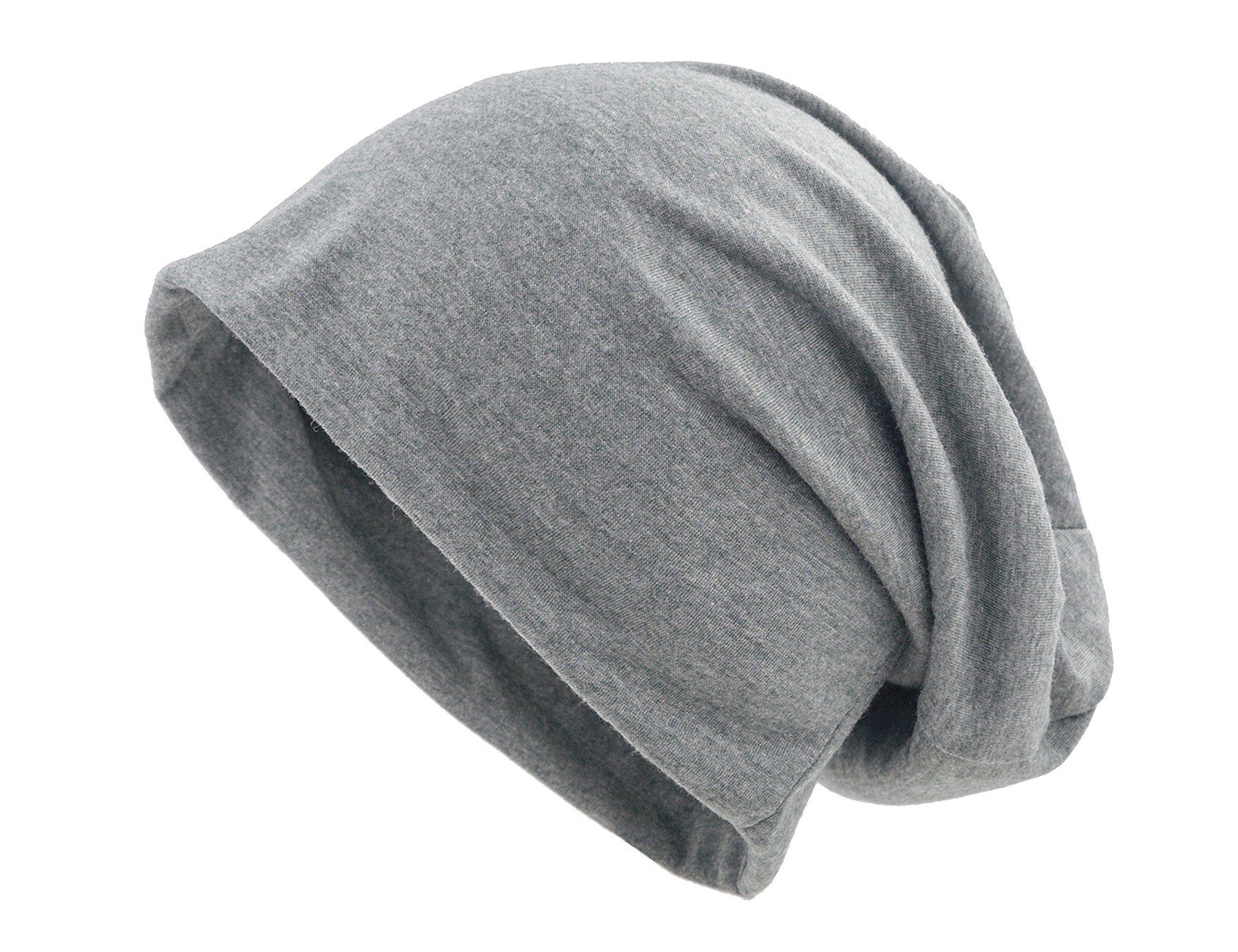 shenky Jerseymütze Shenky Beanie Mütze Doppelpack schwarz und grau 28cm lang
