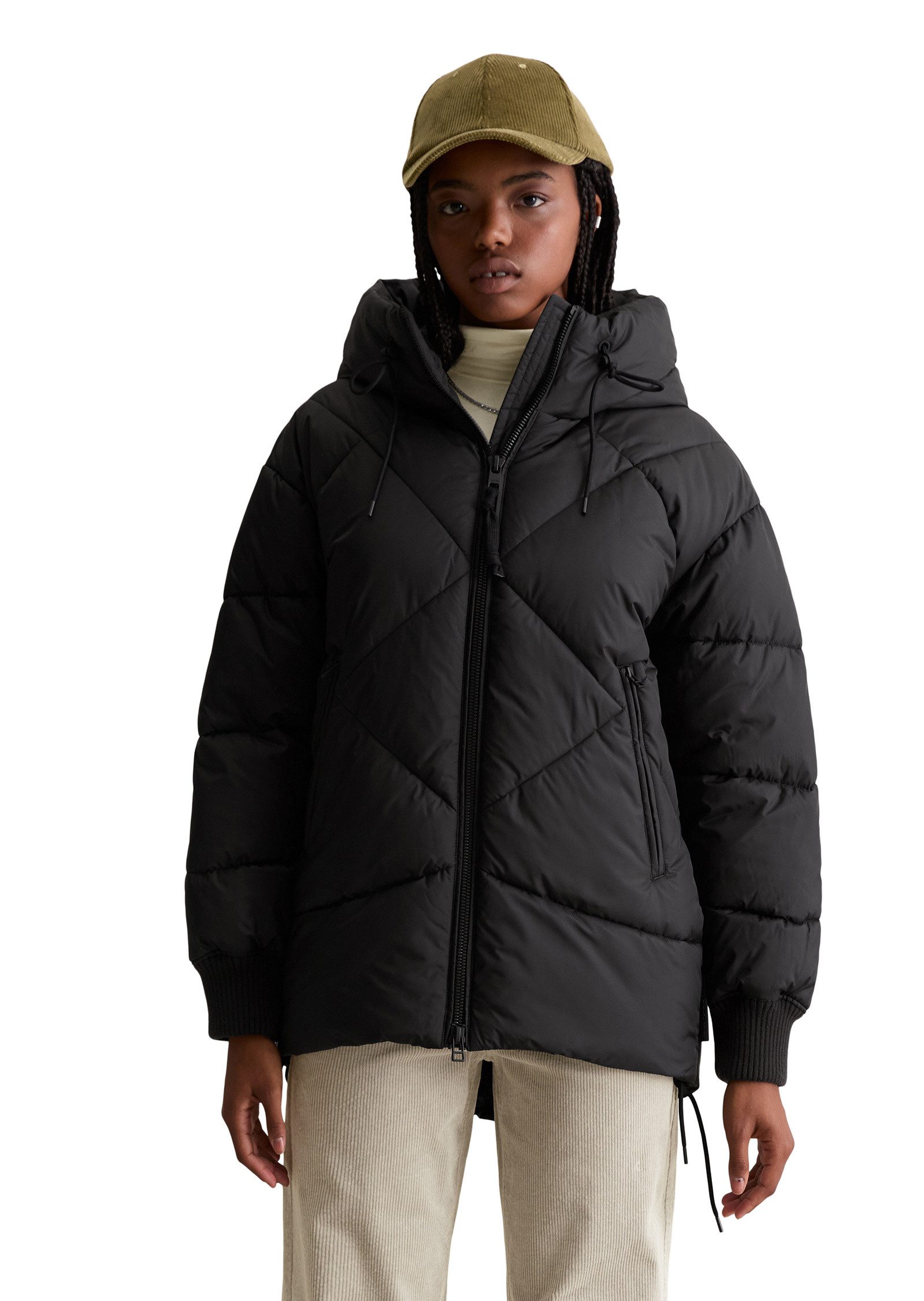 Marc O'Polo DENIM Steppmantel aus recyceltem Polyester