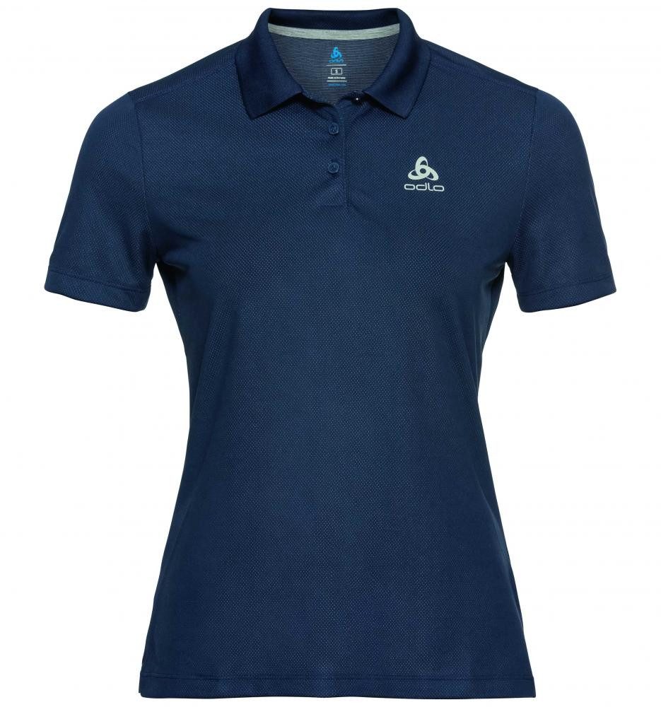 Odlo Funktionsshirt Odlo Polo shirt F-DRY diving navy Größe S Damen