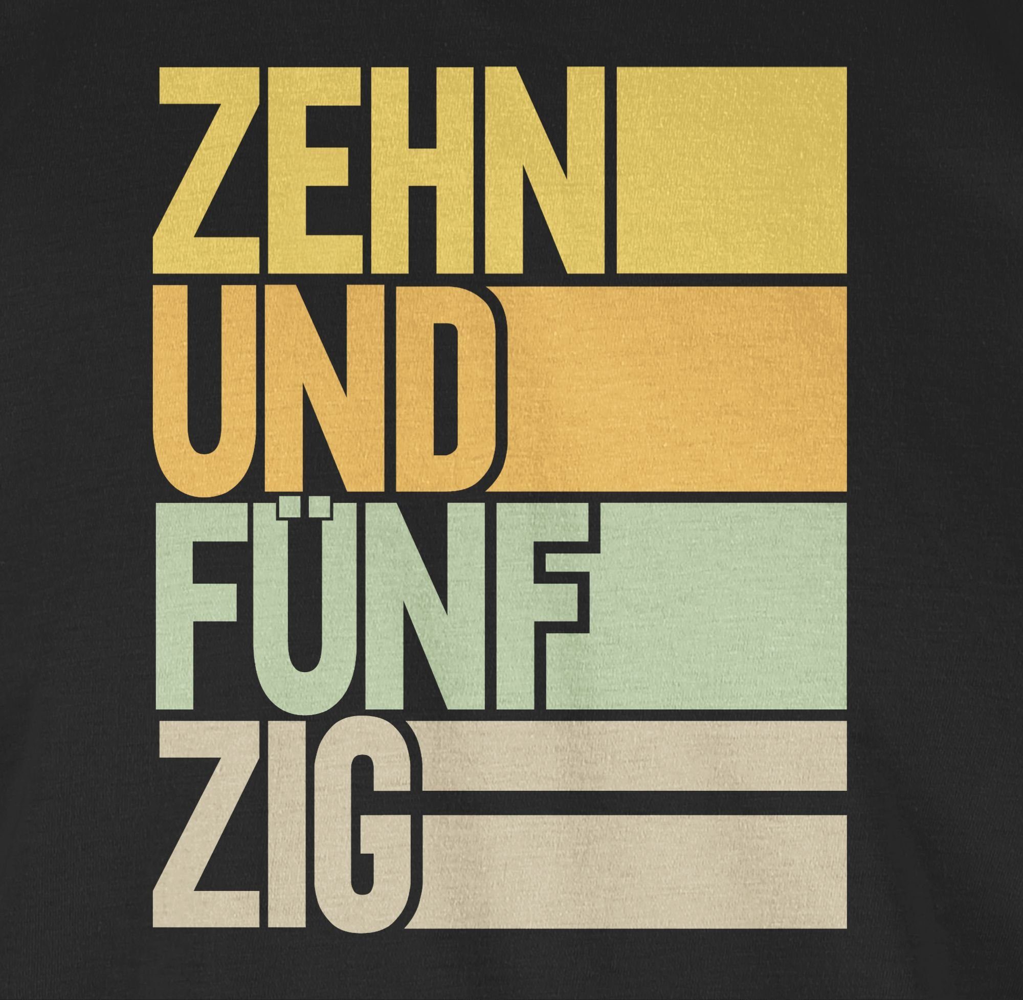 Shirtracer T-Shirt Zehnundfünfzig Geburtstag Schwarz 01 60