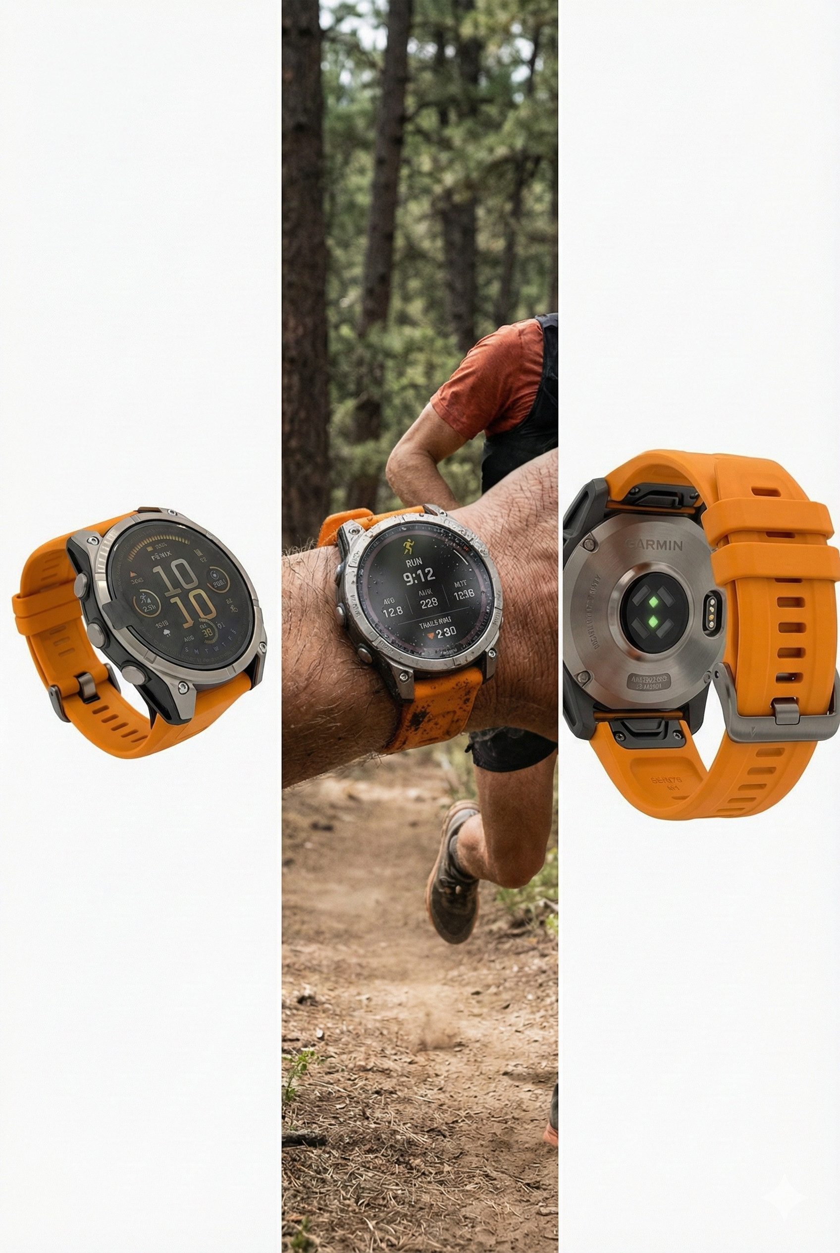 Garmin Fenix 8 Smartwatch (3,56 cm cm/1,4 Zoll, Garmin OS) Einzelartikel, 2-tlg., Smartwatch inkl. Silikon-Armband und Lade-/Datenkabel, AMOLED Display; Saphirglas; Taschenlampe; Mikro & Speaker; Tauchfest