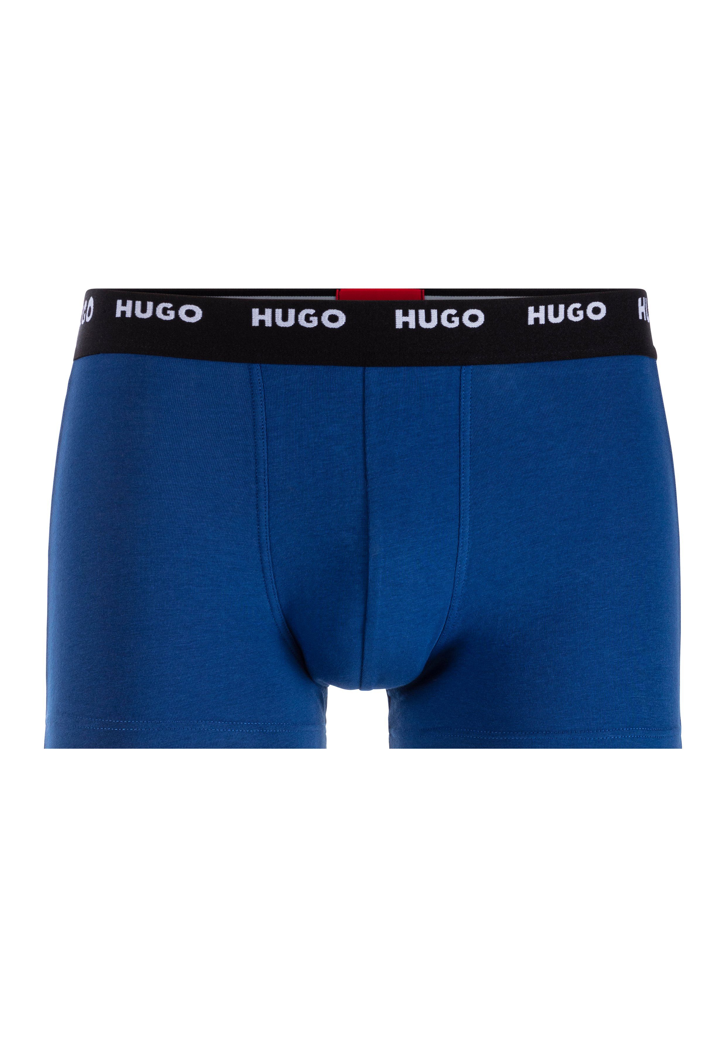 mit PACK (Packung, HUGO 5er HUGO Medium_Blue423 5-St., FIVE Logo-Elastikbund Pack) TRUNK Trunk