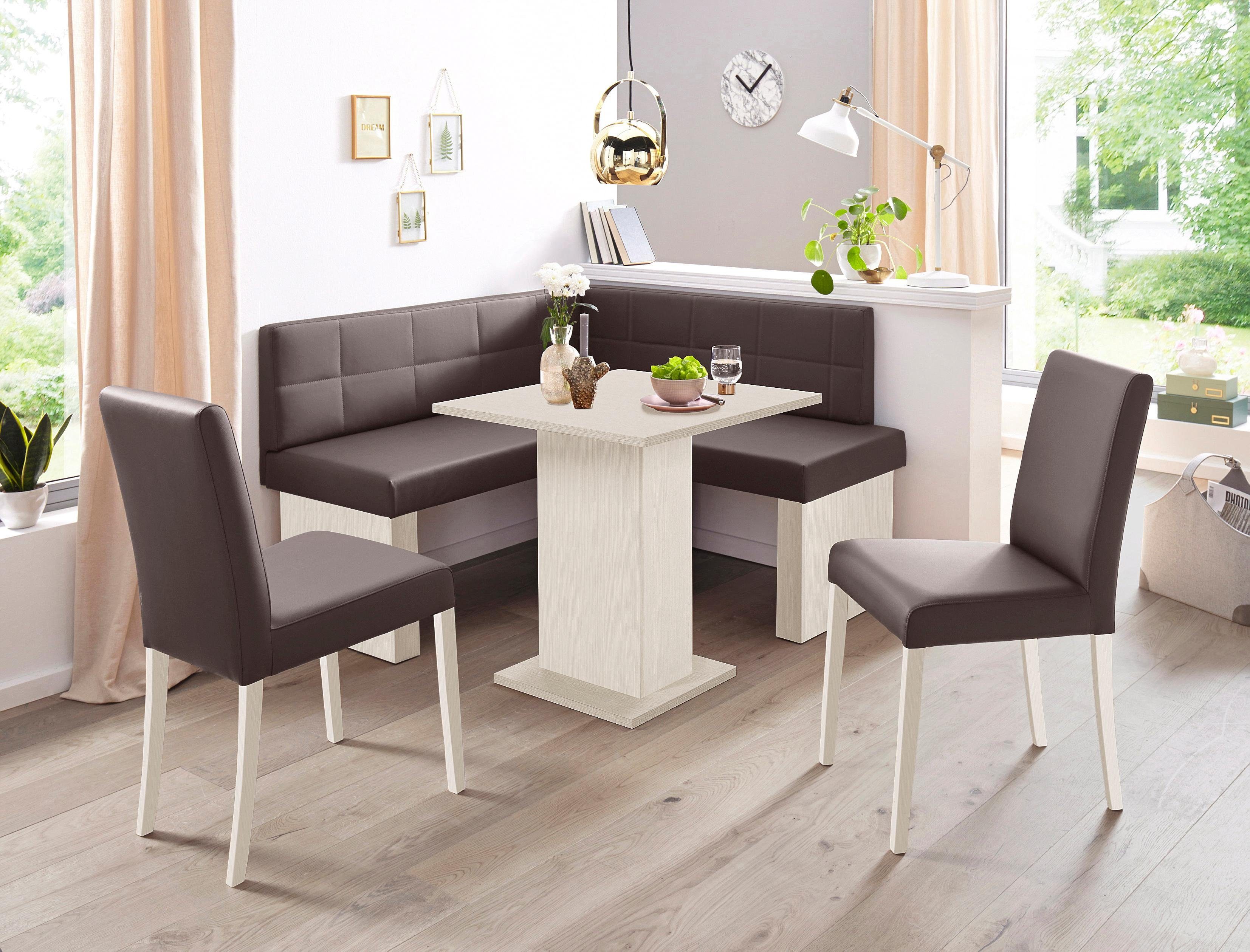 massivline&more Eckbank Anna 2, Schenkel gleichschenkelig 130 cm