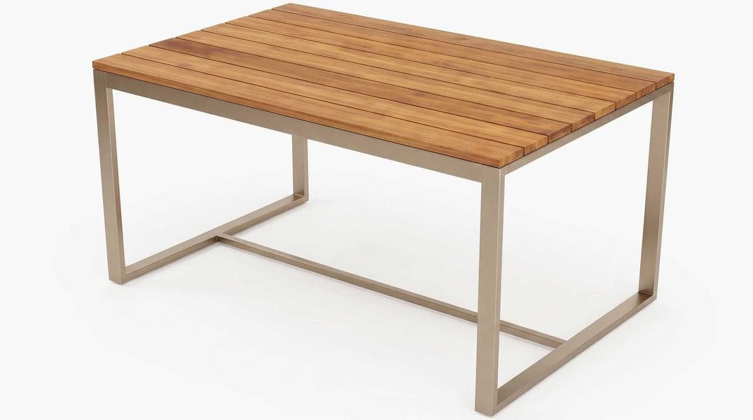JVmoebel Couchtisch Moderner Couchtisch Braun Holz Metall Wohnzimmertisch Modern