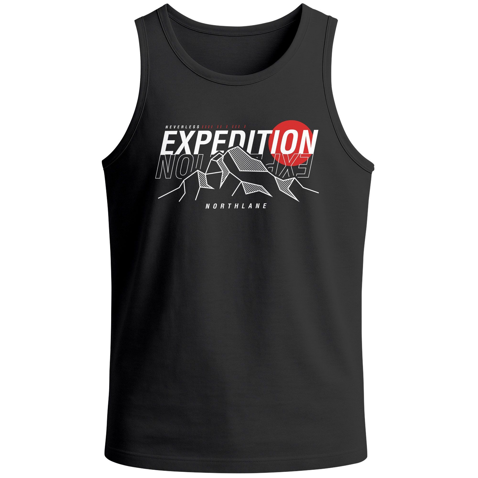 Tanktop Herren Tank-Top mitt Print Expedition Adventure Berge Wandern Outdoor