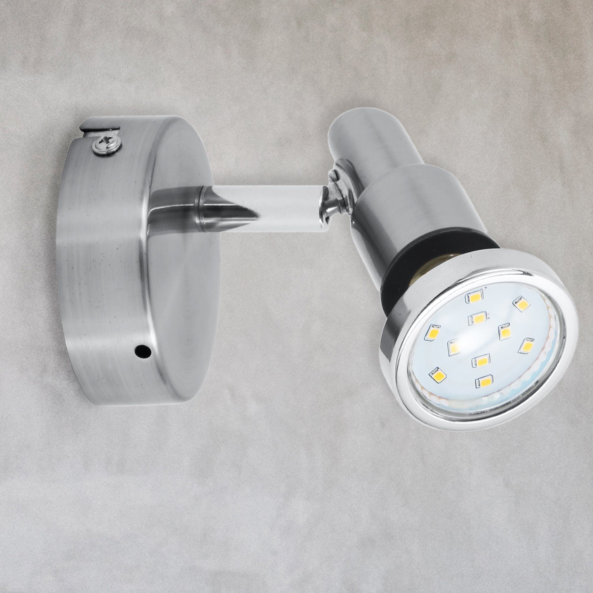 GU10, B.K.Licht wechselbar, Deckenspot schwenkbar, Leuchtmittel IP44 LED Aurel, 3.000K, 5W Deckenleuchte, 400lm Wandleuchte, Warmweiß,