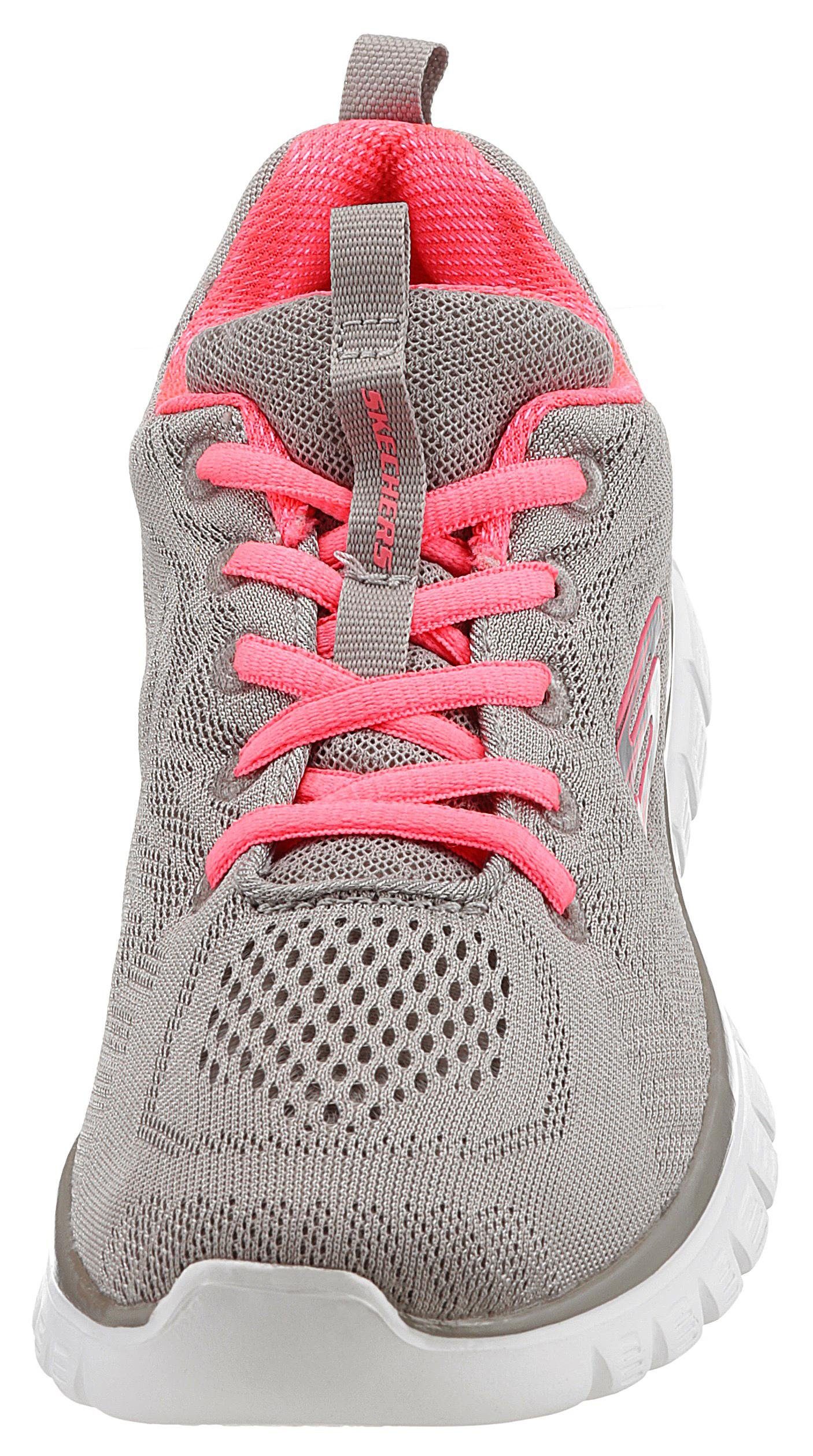 Sneaker Dämpfung Memory Get grau-koralle - mit Connected Foam Graceful Skechers durch