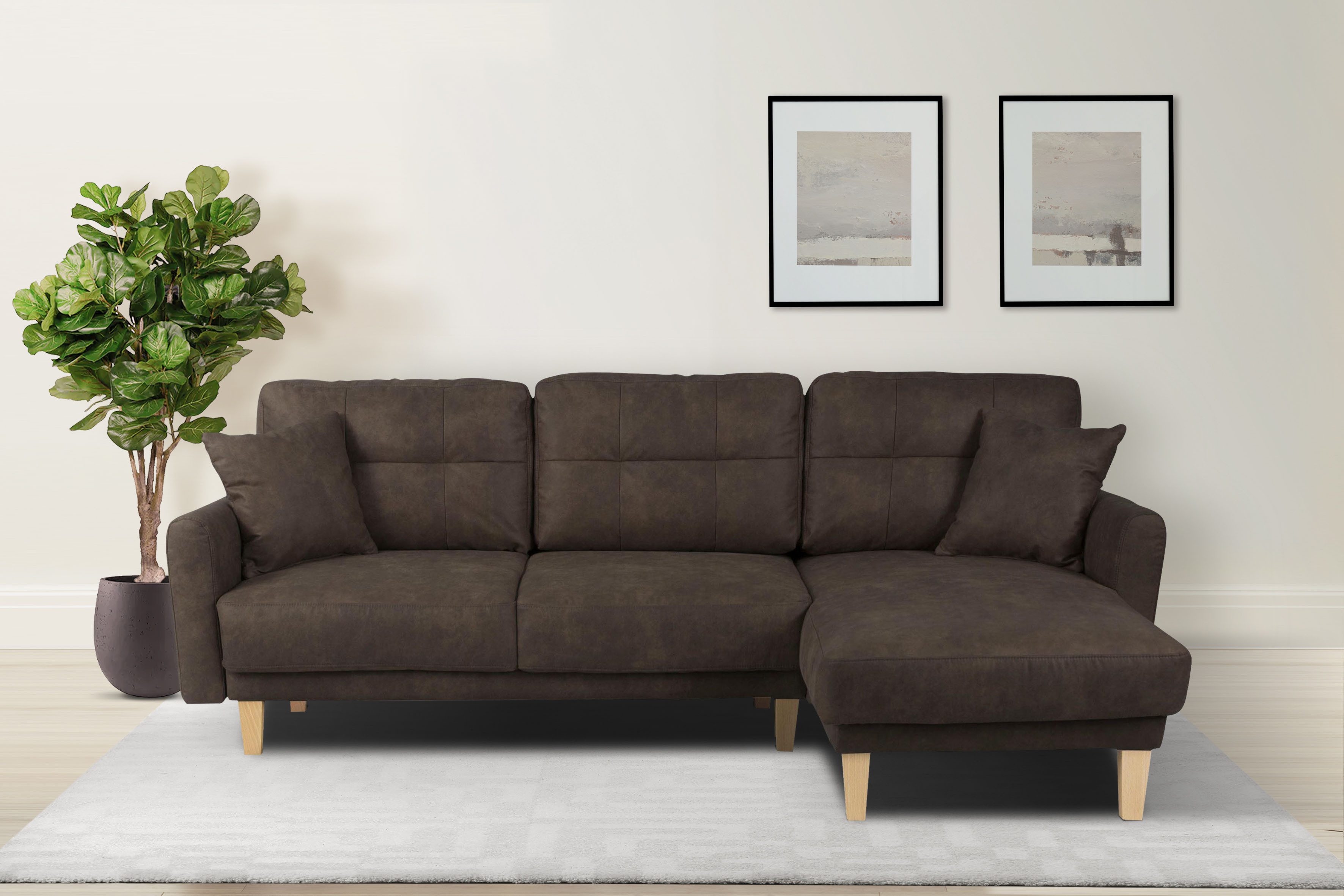 Home affaire Ecksofa TRIPLO optionale Schlafsofa günstig online kaufen