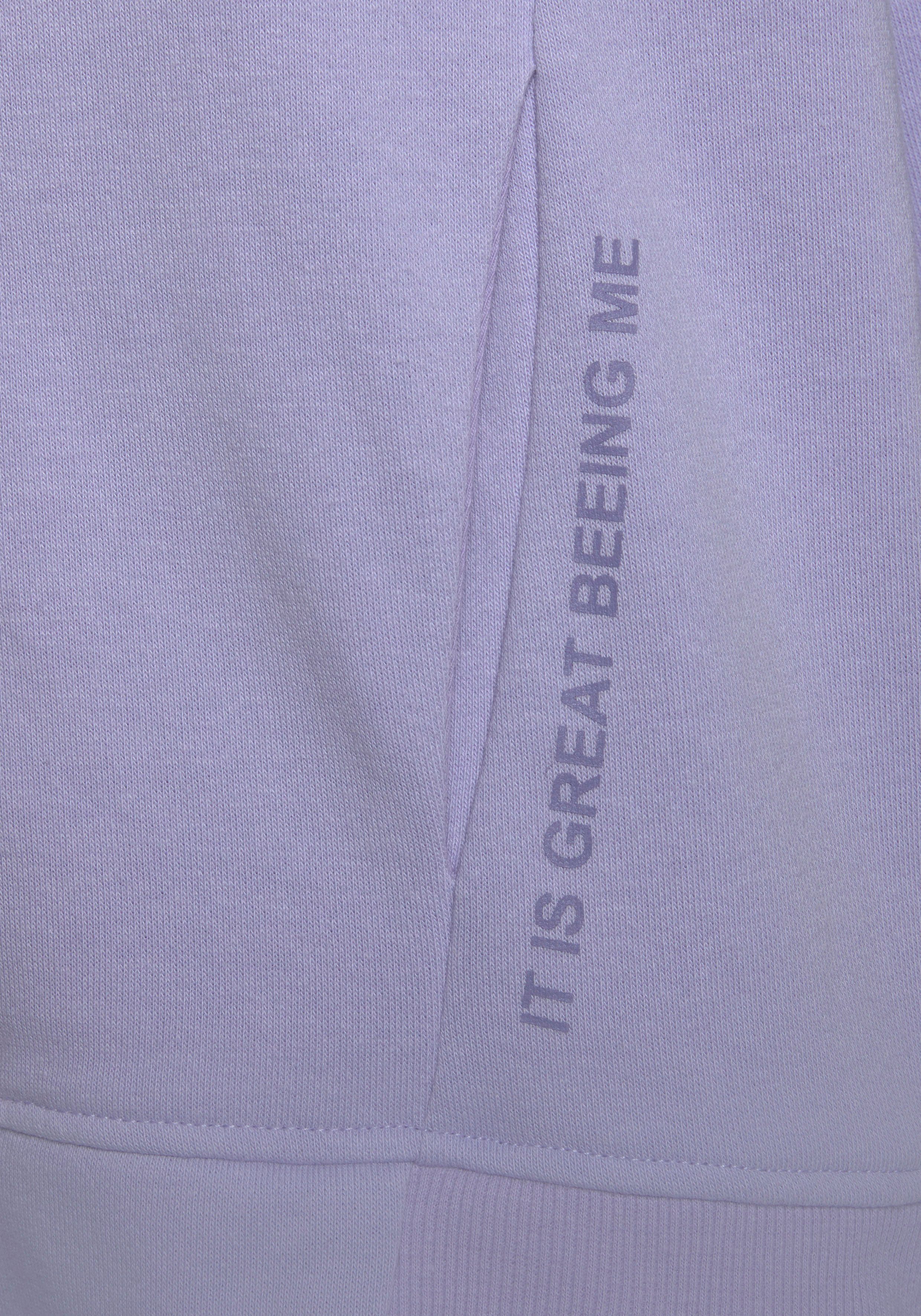 Buffalo Kapuzensweatjacke mit Statement Druck, Loungewear