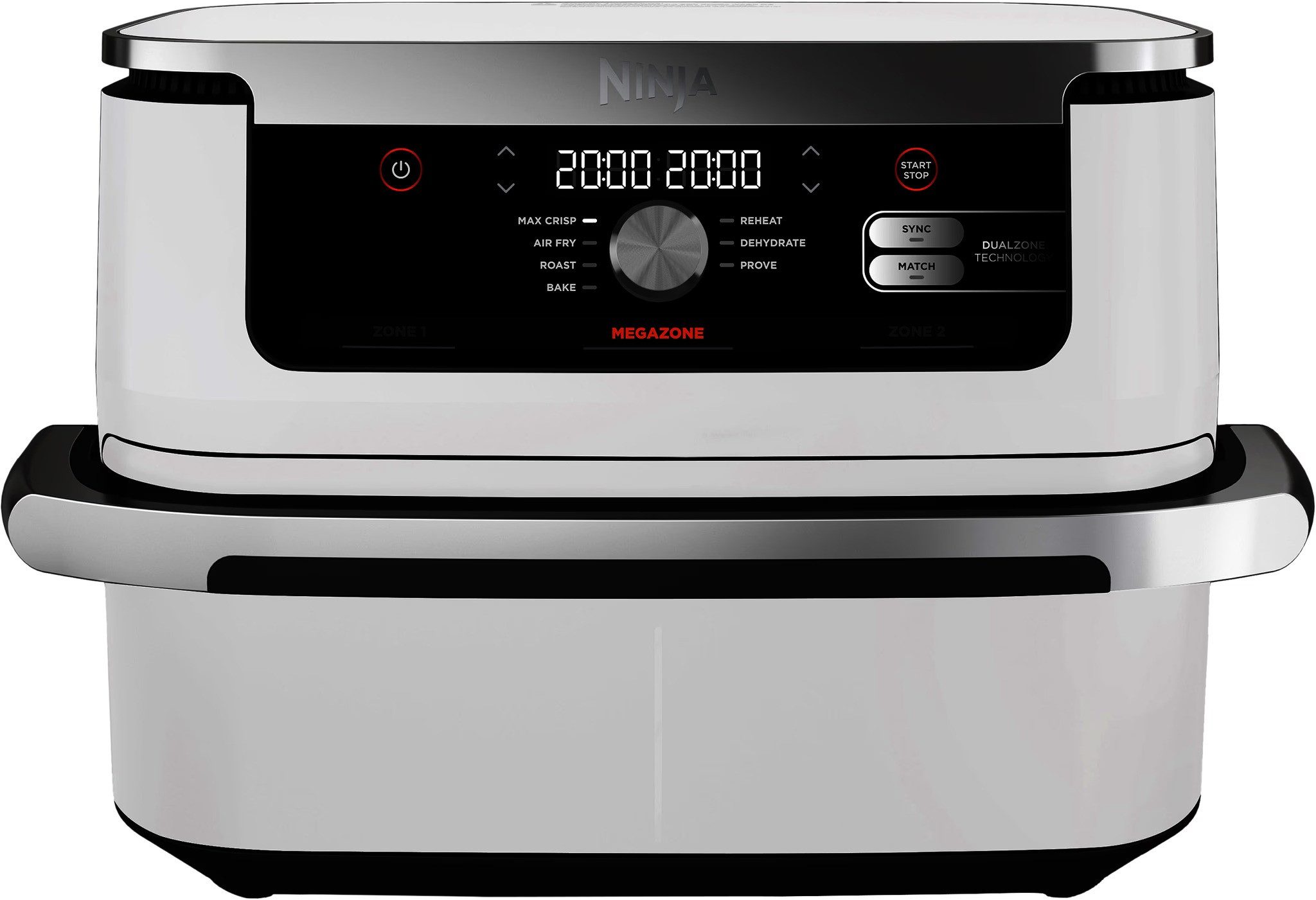 NINJA Heißluftfritteuse Foodi FlexDrawer AF500 Airfryer, 2470 W, Air Fry für 8 Personen, 10,4 Liter MegaZone oder 2x 5,2 Liter DualZone
