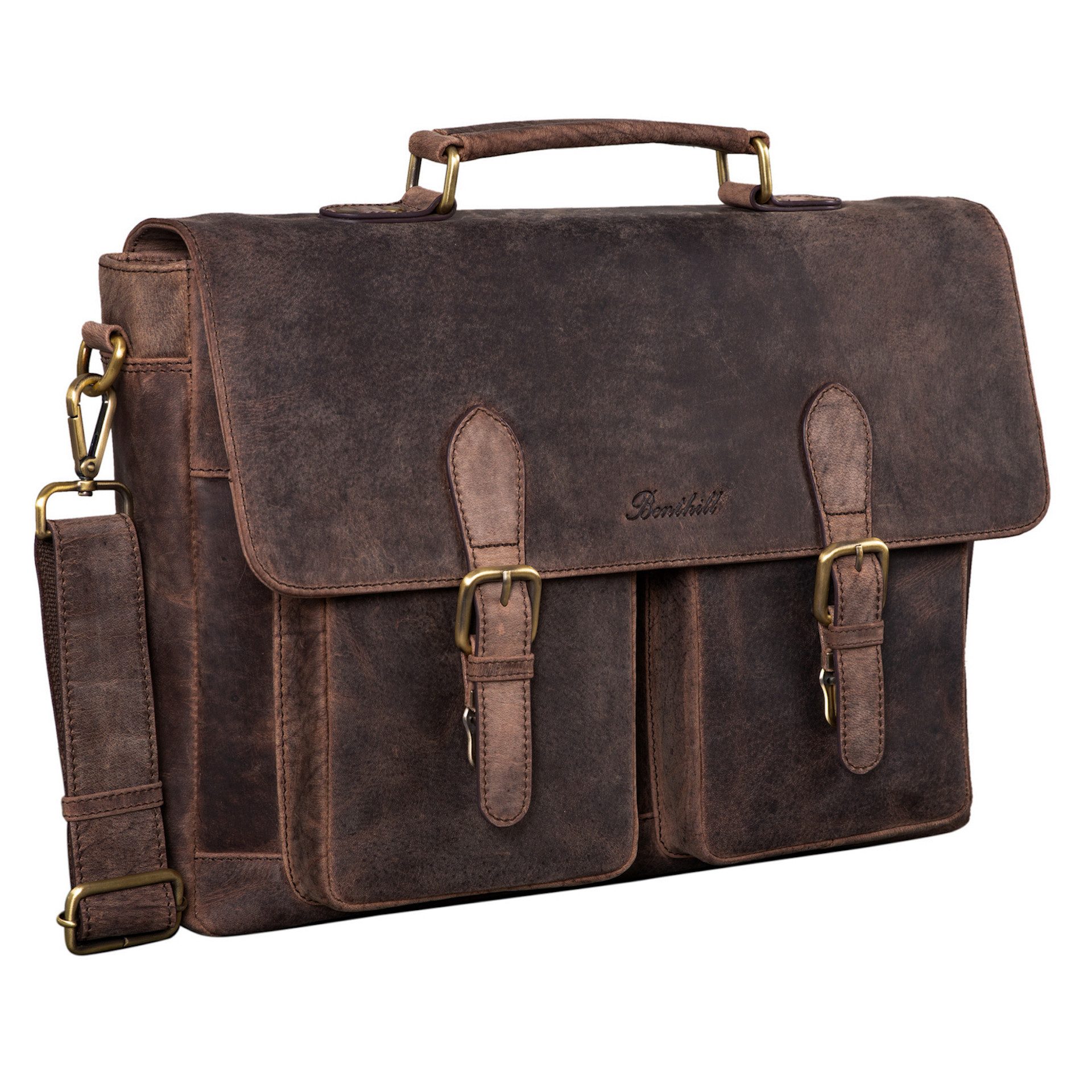 Aktentasche Echt Leder Laptoptasche Notebooktasche Umhängetasche Aktentasche Groß